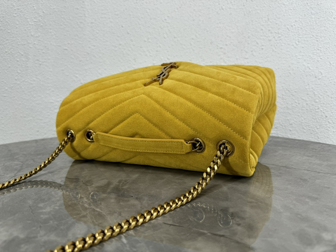 Y51 LOULOU QUILTED SUEDE 32x22x9cm