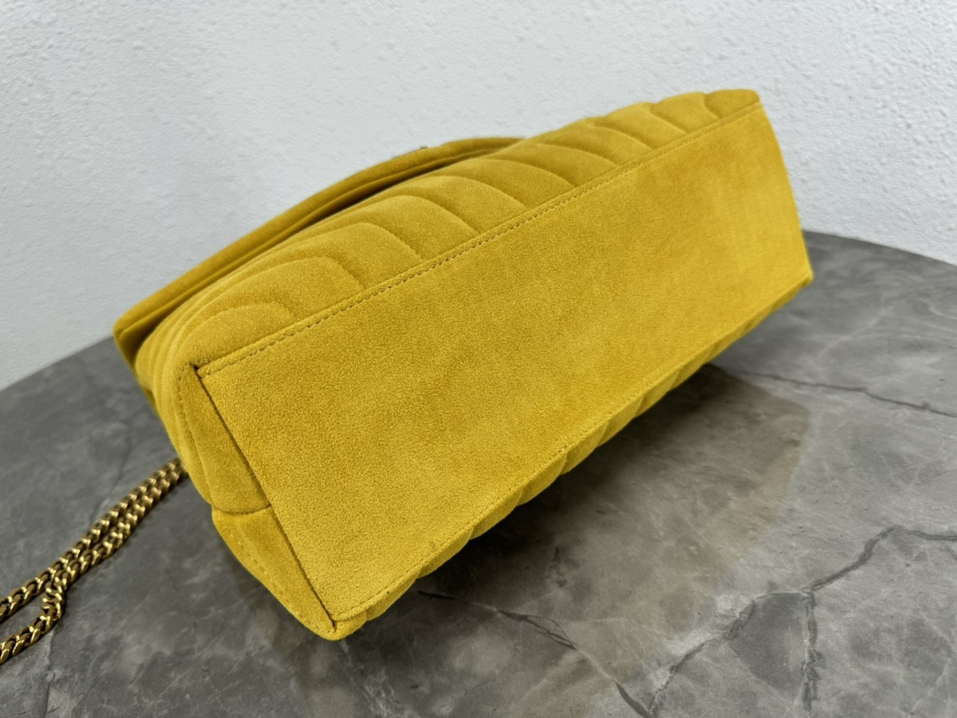 Y51 LOULOU QUILTED SUEDE 32x22x9cm