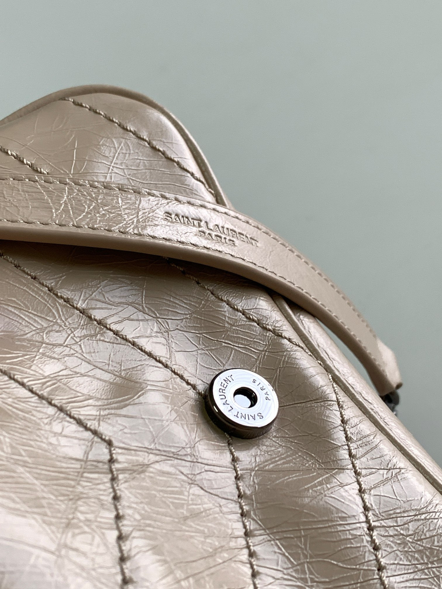 Y51 NIKI CHAIN WALLET IN SHINY LEATHER WHITE 19 x 15 x 6 CM