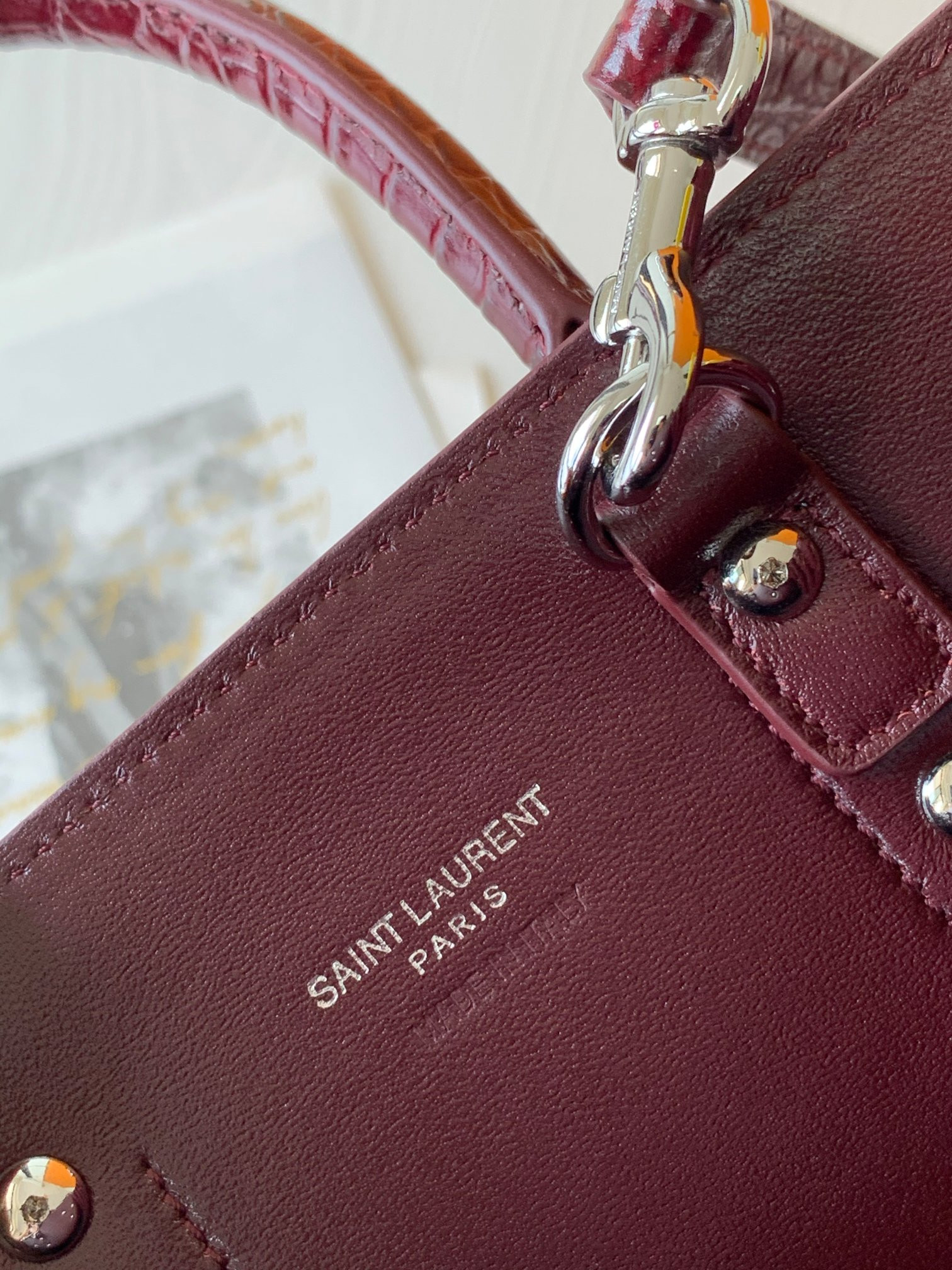 Y51 SAC DE JOUR IN CROCODILE EMBOSSED LEATHER - NANO 22x18x10.5cm