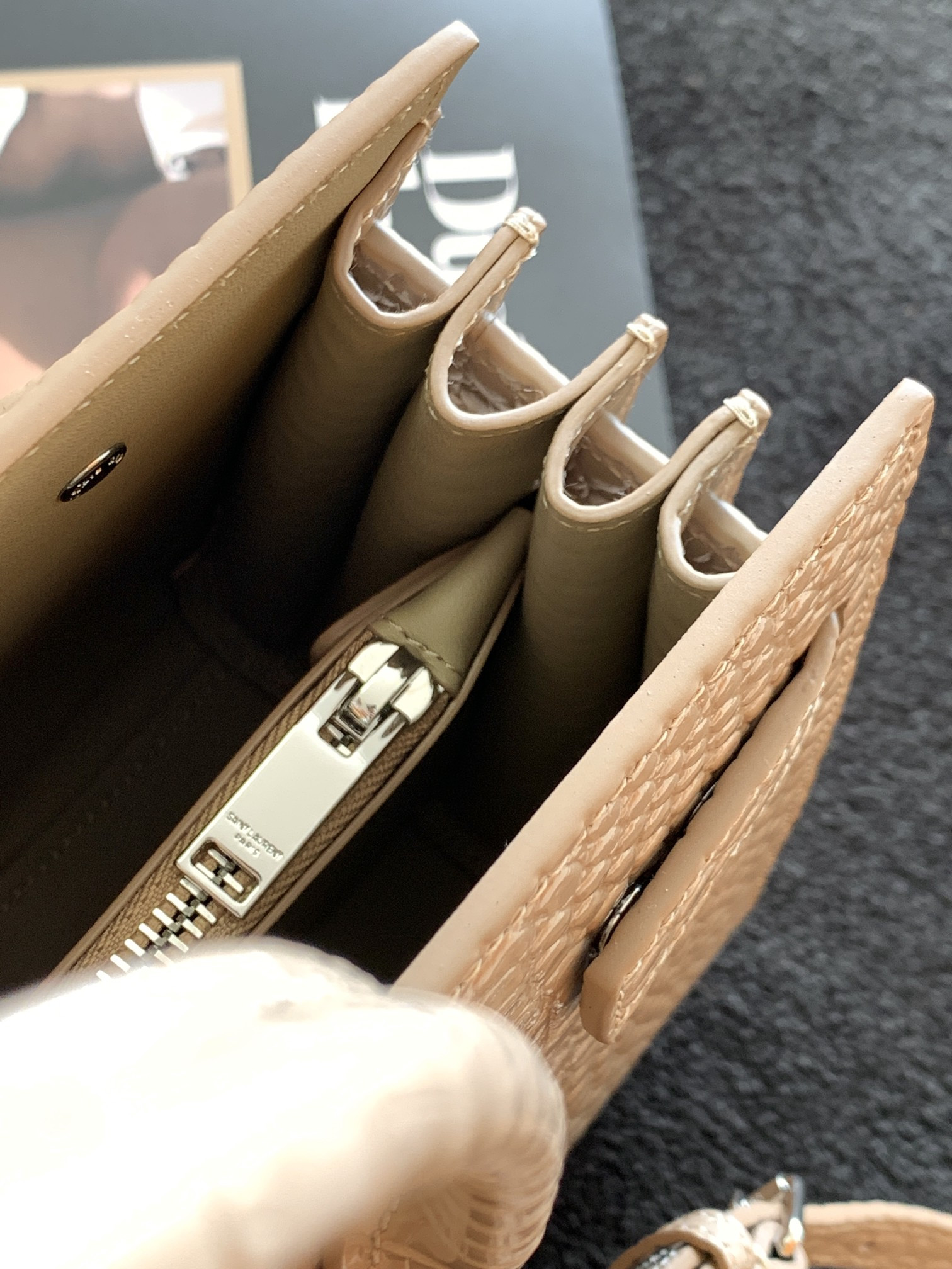 Y51 SAC DE JOUR IN EMBOSSED CROCODILE LEATHER - baby 26x13.5x12.5cm