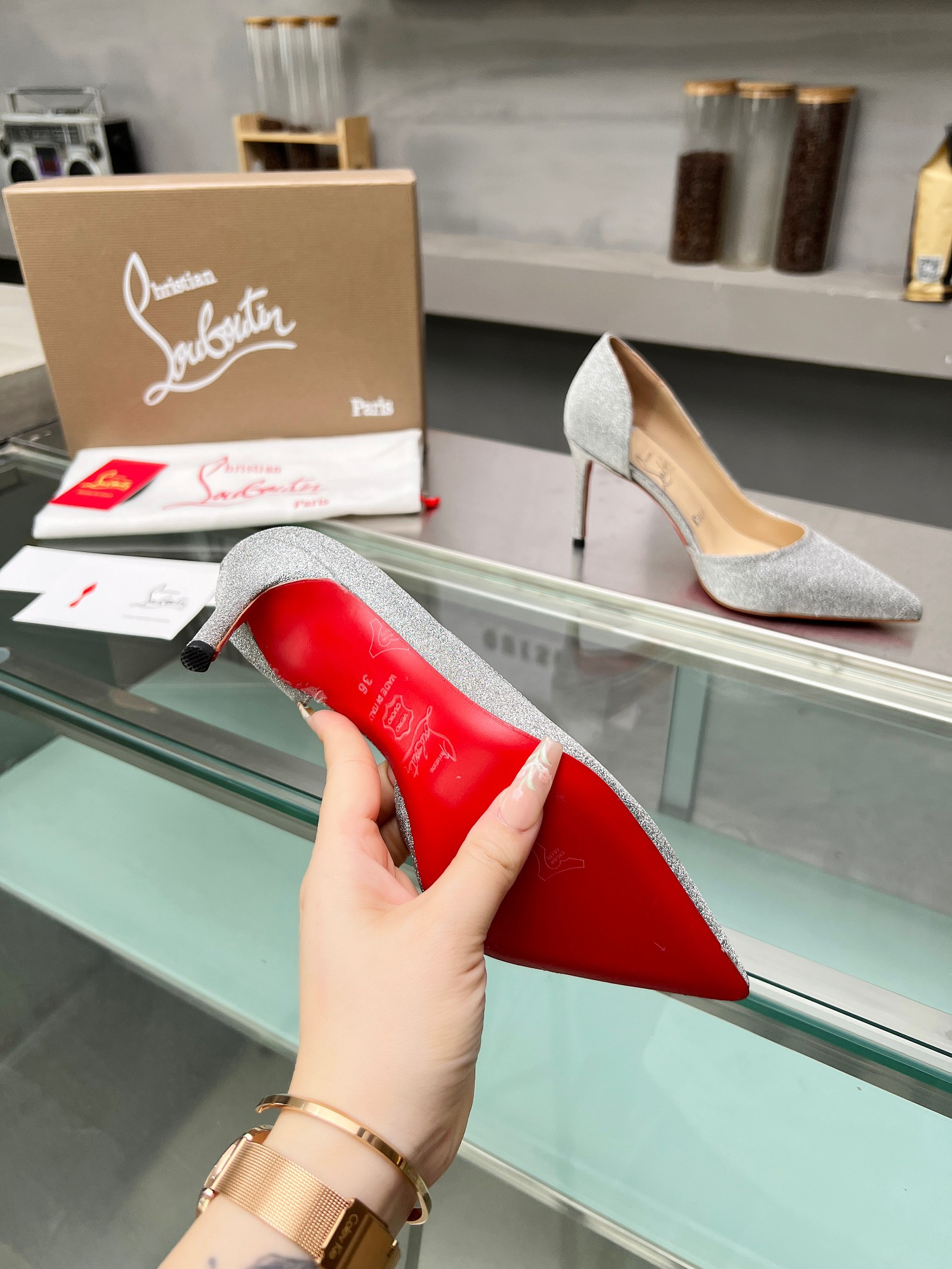 UA Chr1st1an Louboutin CL red-bottom shoes