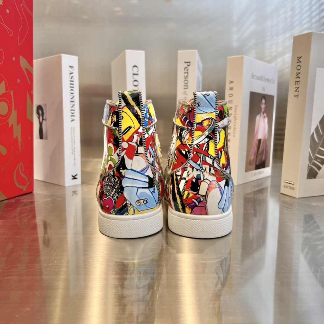 UA Chr1st1an Louboutin high-top matte snake print version