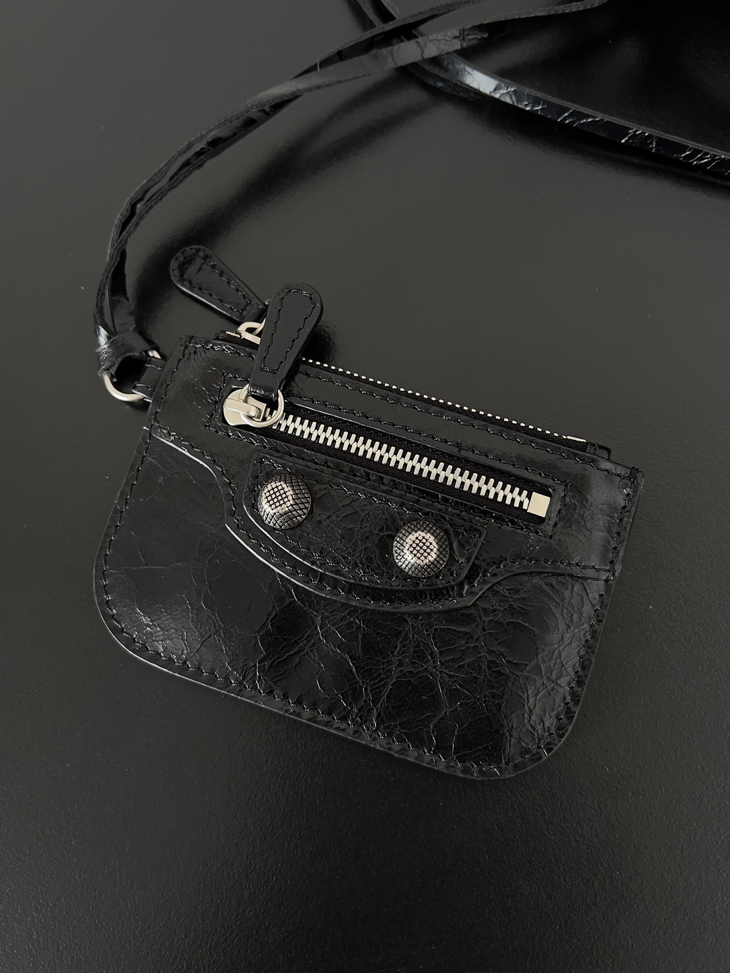 Ba1en*iaga Le Cagole Mini Flap Bag in Black 20 x 14 x 5 cm