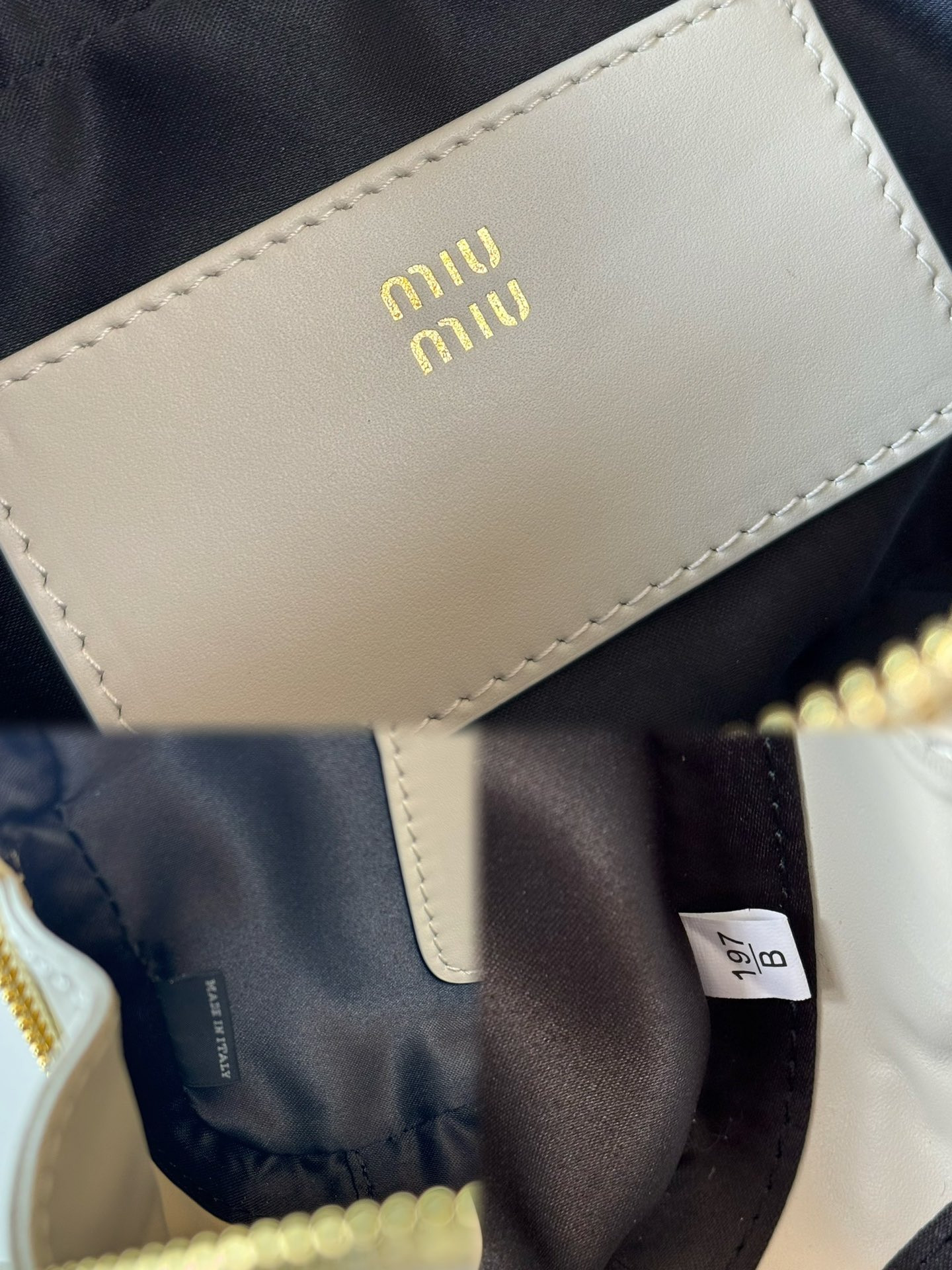 Miu Miu Arcadie leather mini-bag 19X10X5cm