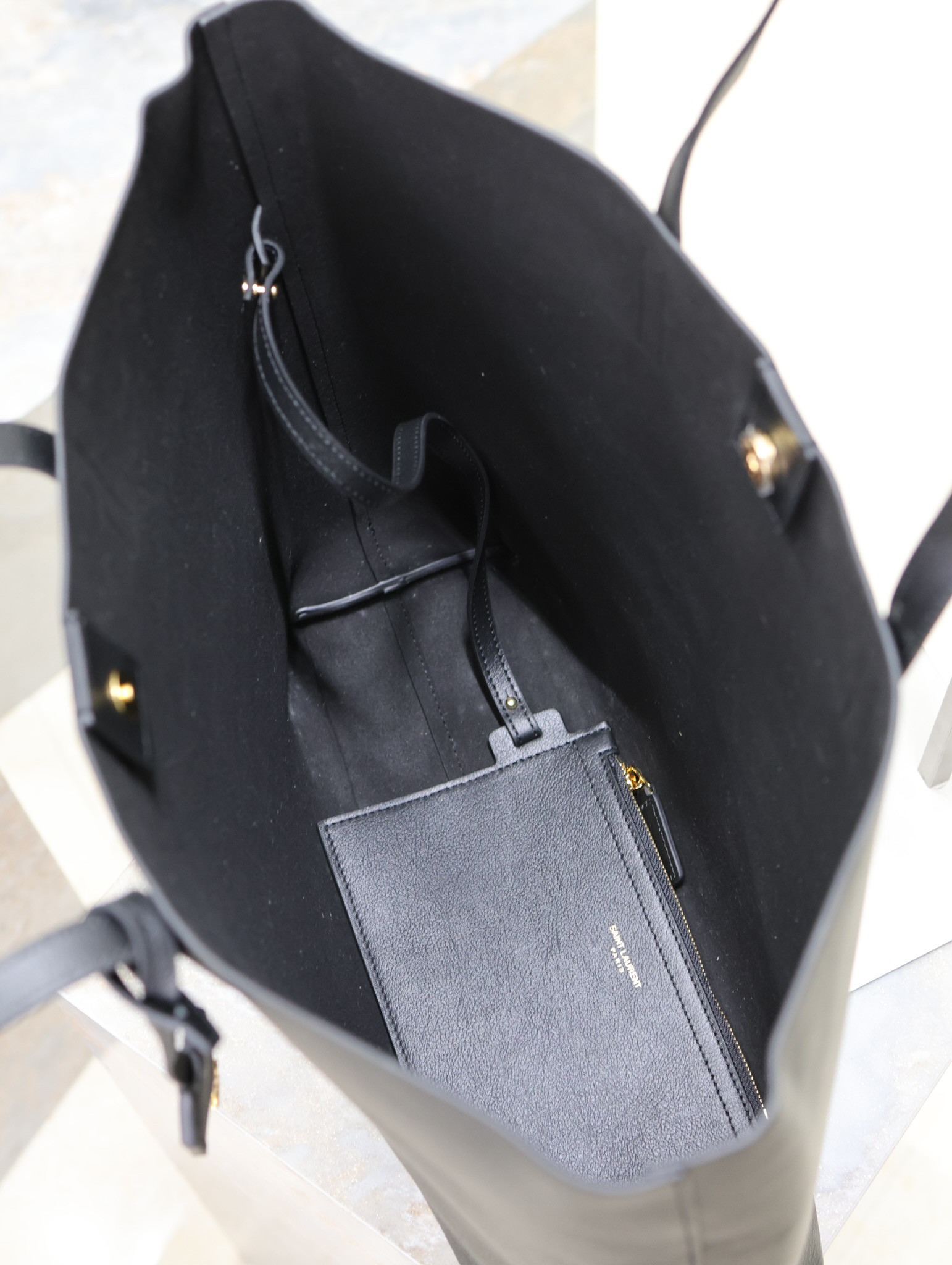 Y51 SHOPPING Sa1nt Lau*nt IN LEATHER 32.5×35×10.5cm