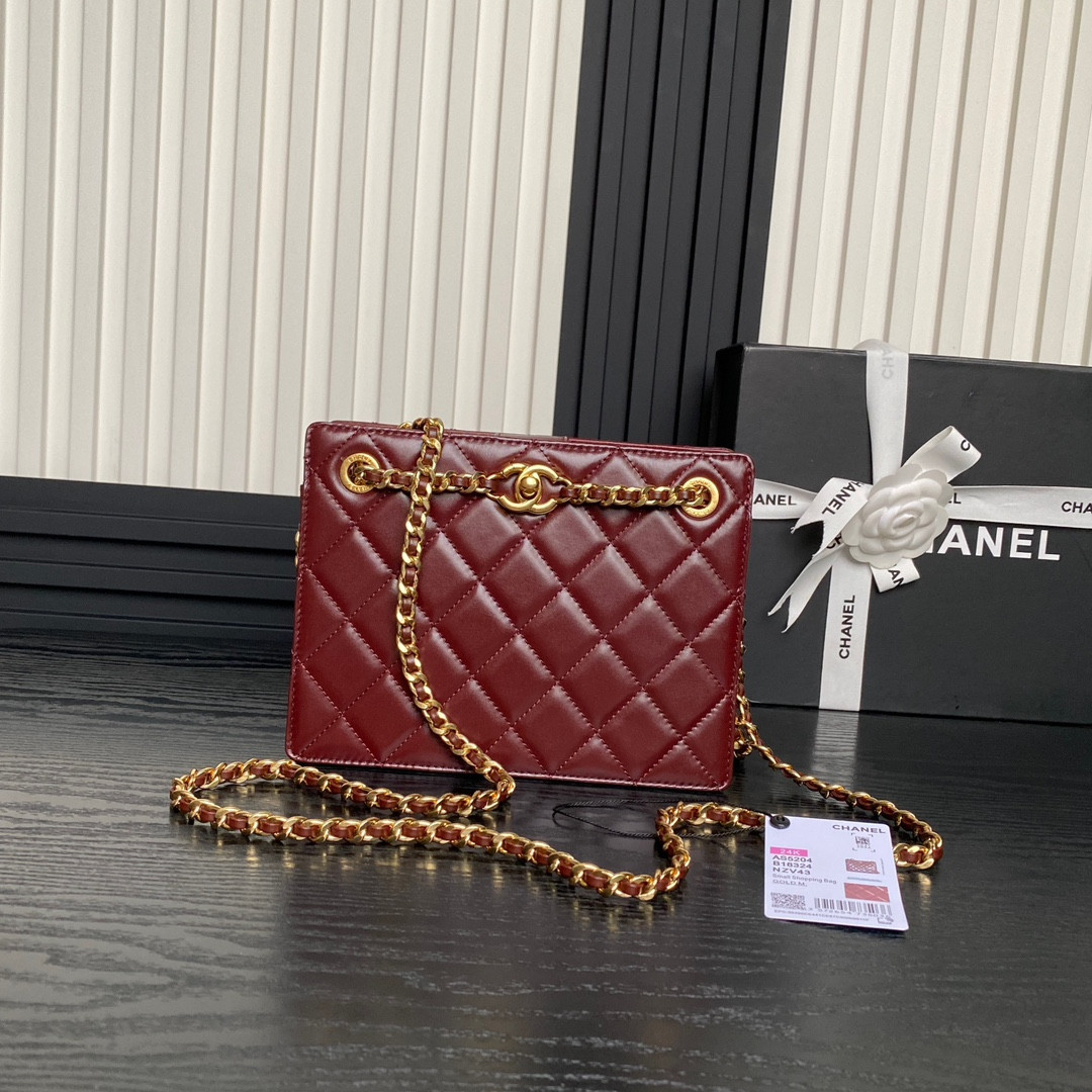 Ch**el 24K Handbag 16×21×7cm