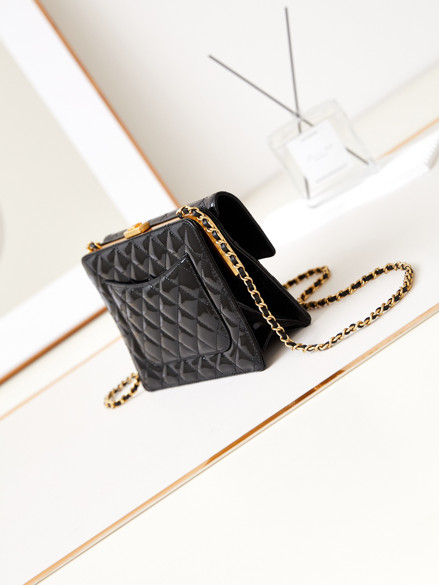 Ch**el 23K Box bag 15.5x20x7.5cm