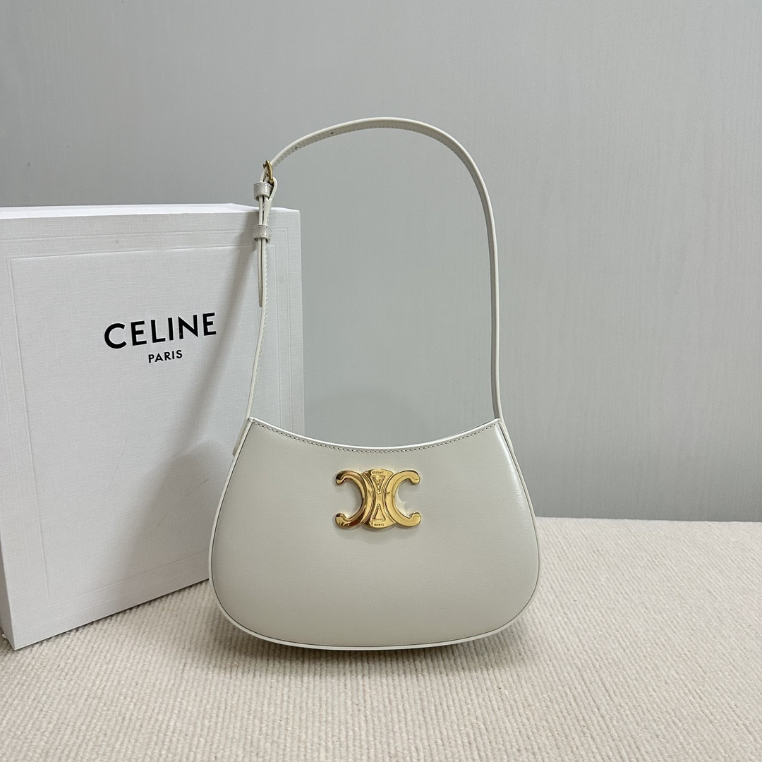 Ce1i*e MEDIUM TILLY BAG in shiny calfskin 22x13.5x4cm