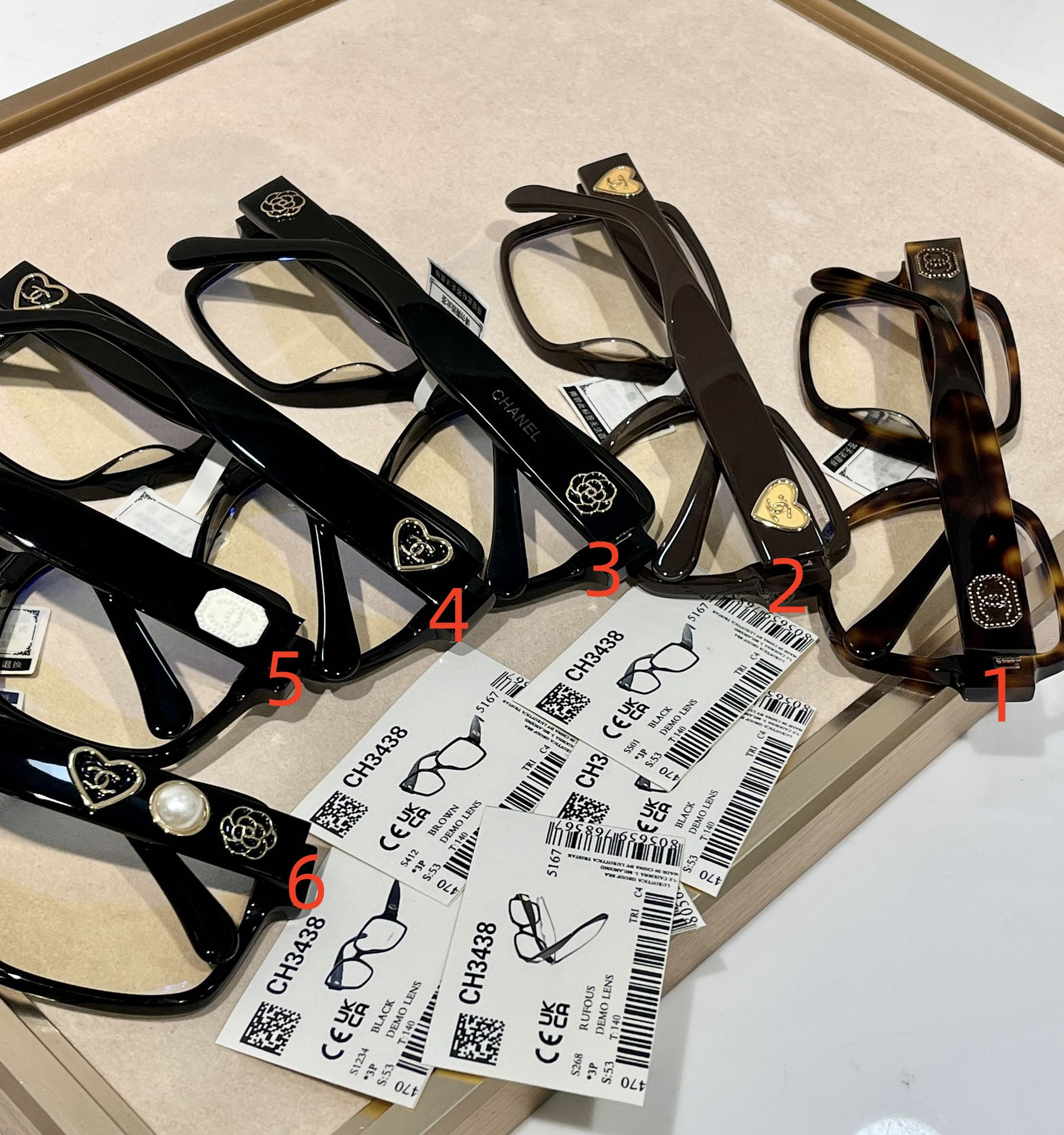 Ch**el Glasses CH3438 56-17-145