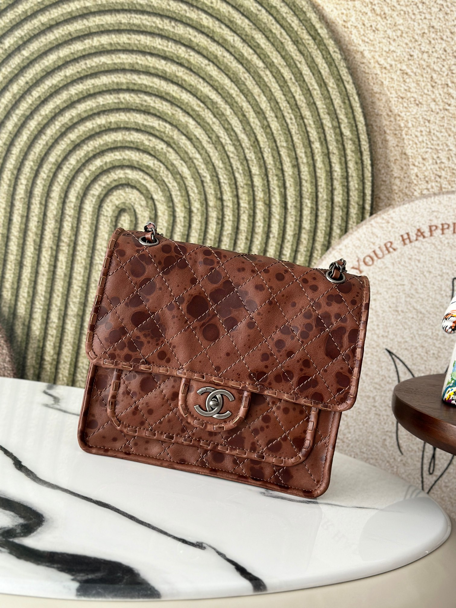 Ch**el Vintage Flap tofu bag 26x11x23cm