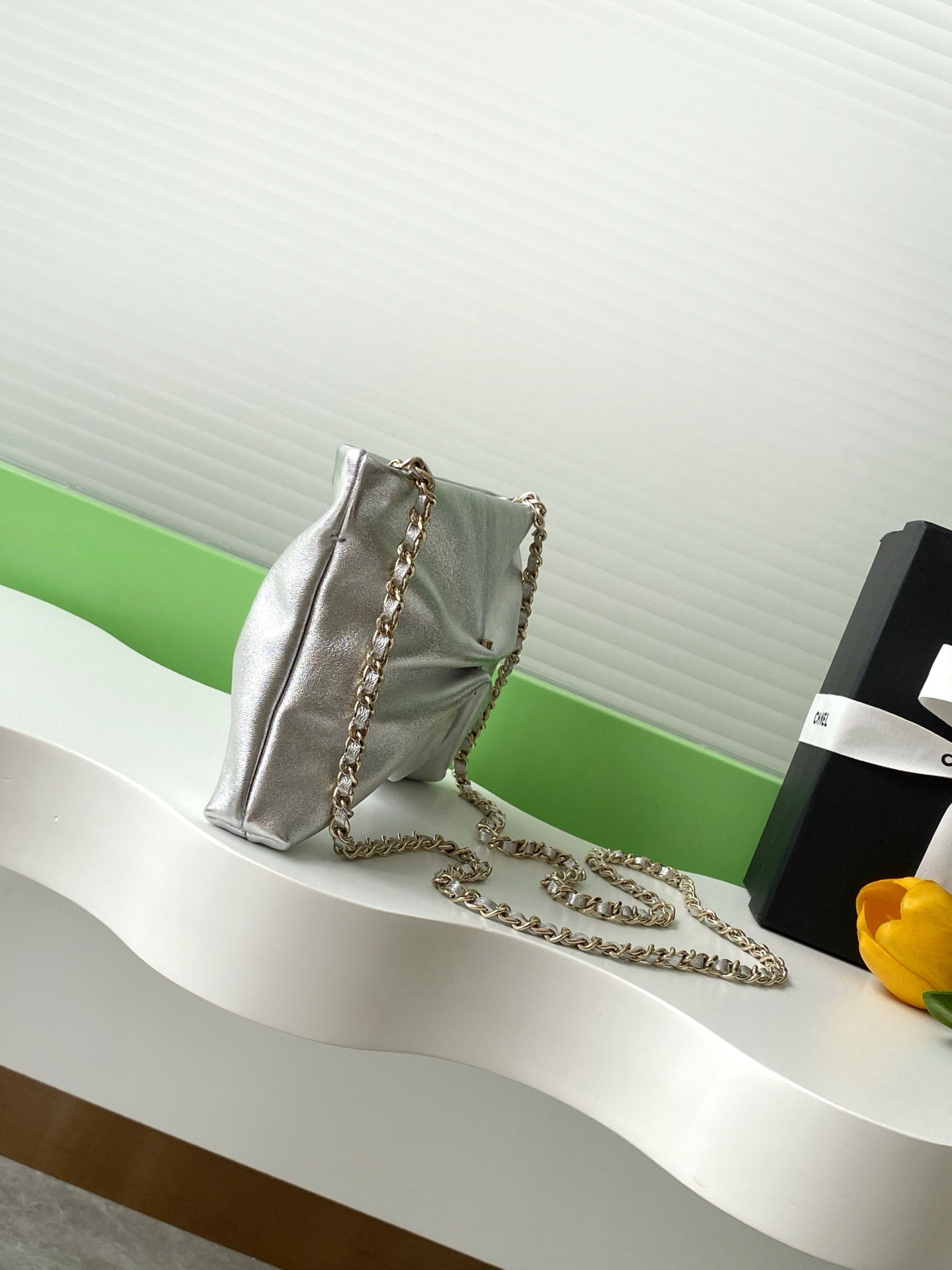 Ch**el Clutch with Chain 14x24x5cm