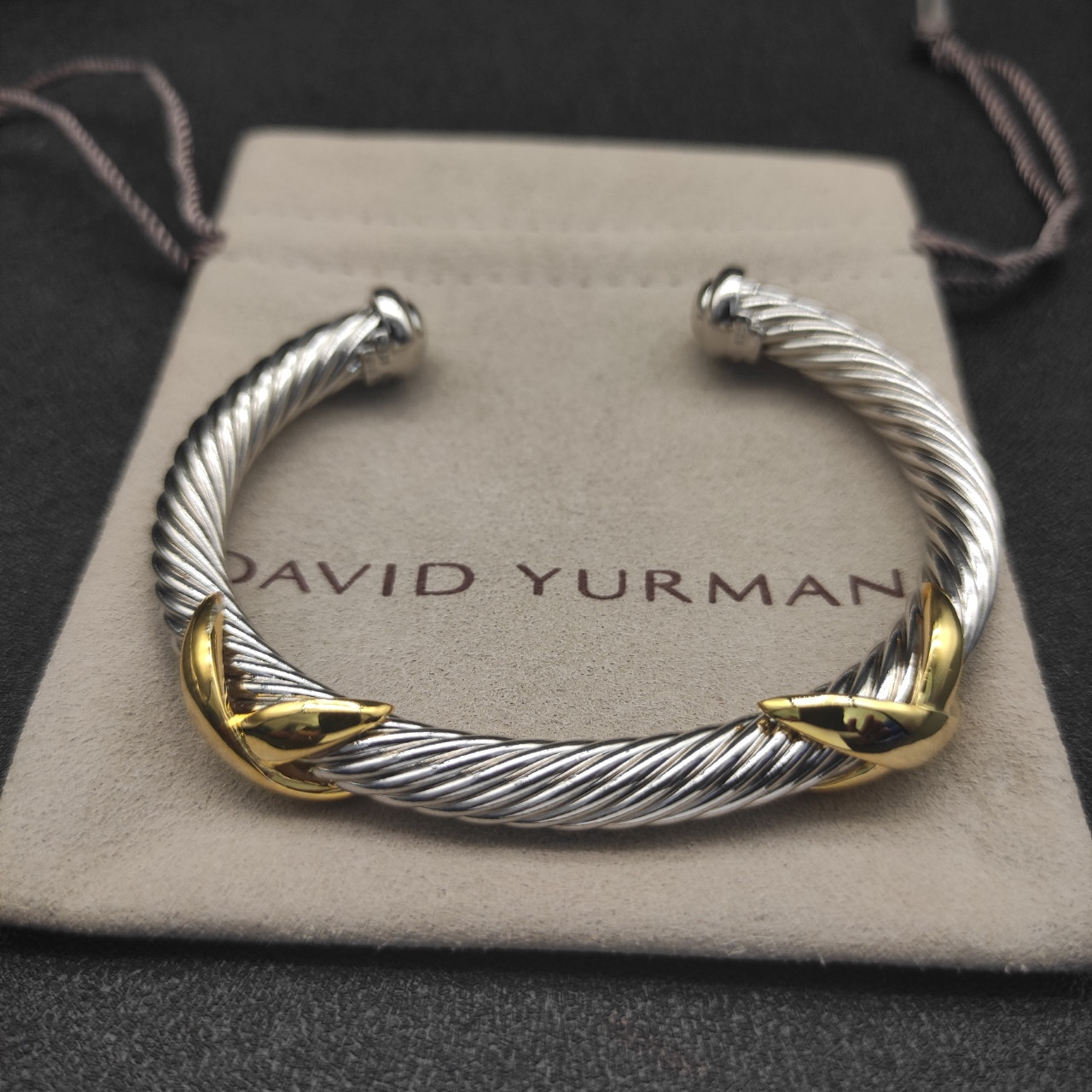David Yurman 7mm Double X Bracelet(Wrist circumference 16-20cm)