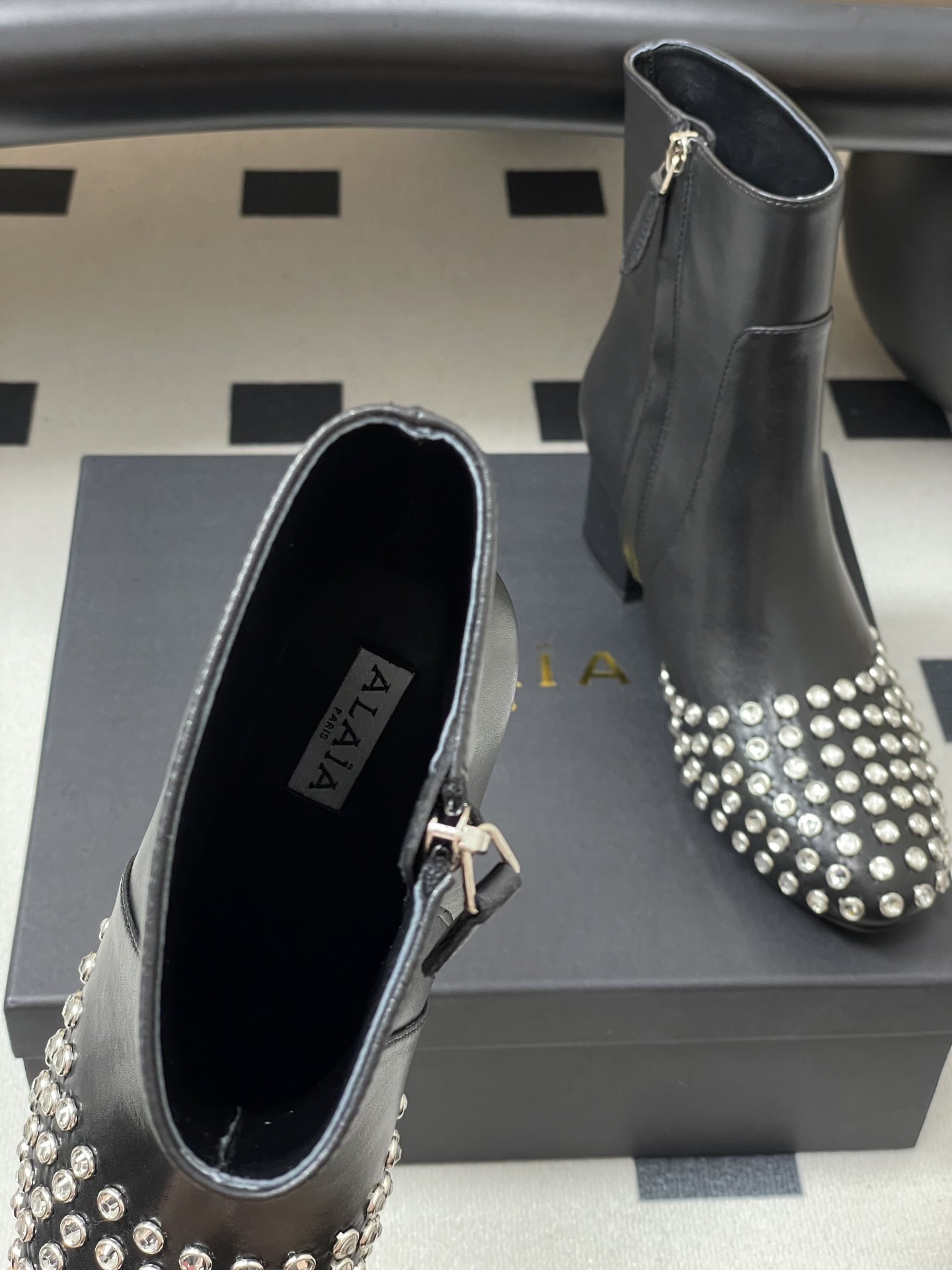 UA Alaia Crystal D1am0nd Boots 5.5cm Heel(Customized Size 7-10 days production time)