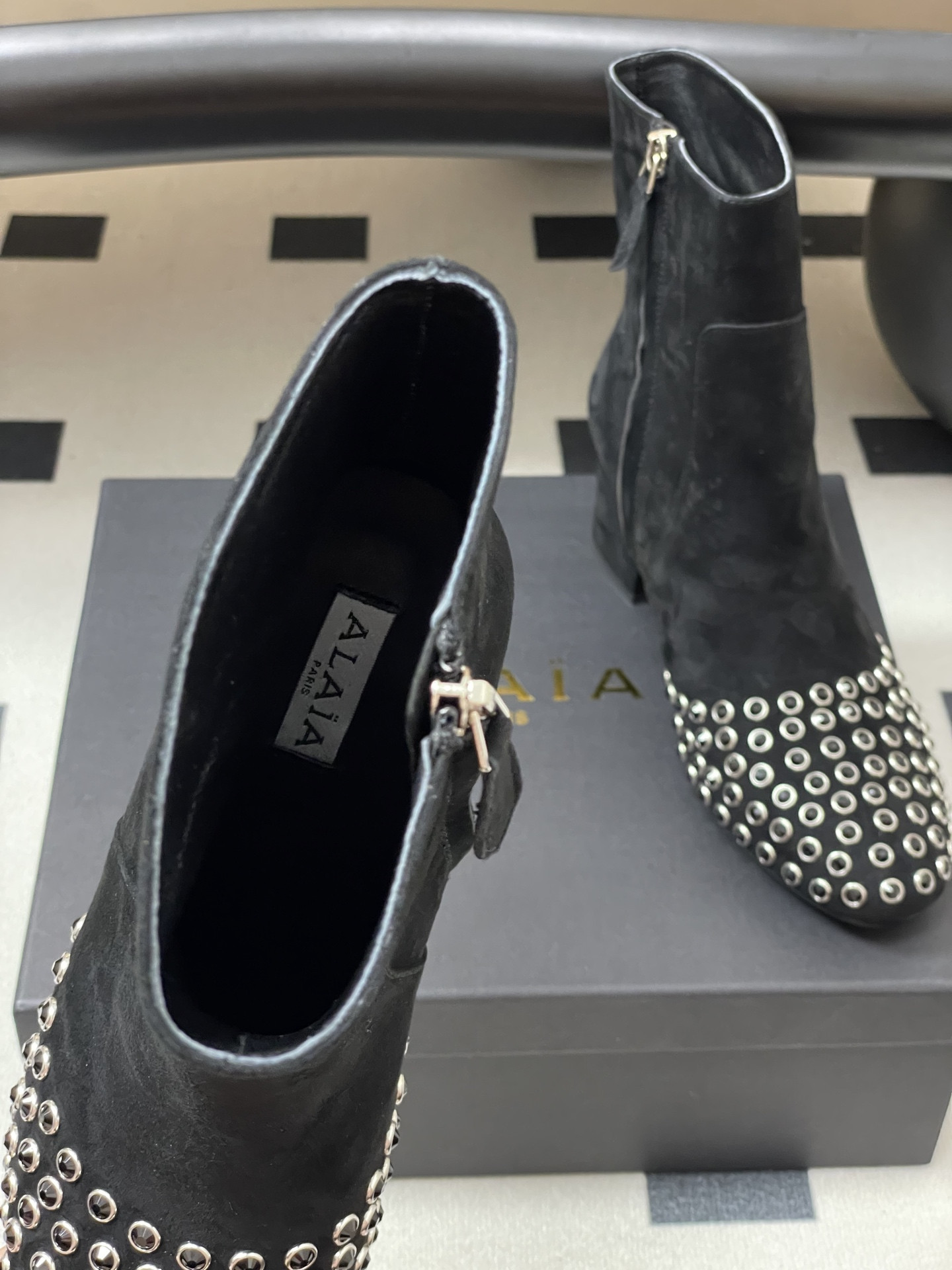 UA Alaia Crystal D1am0nd Boots 5.5cm Heel(Customized Size 7-10 days production time)