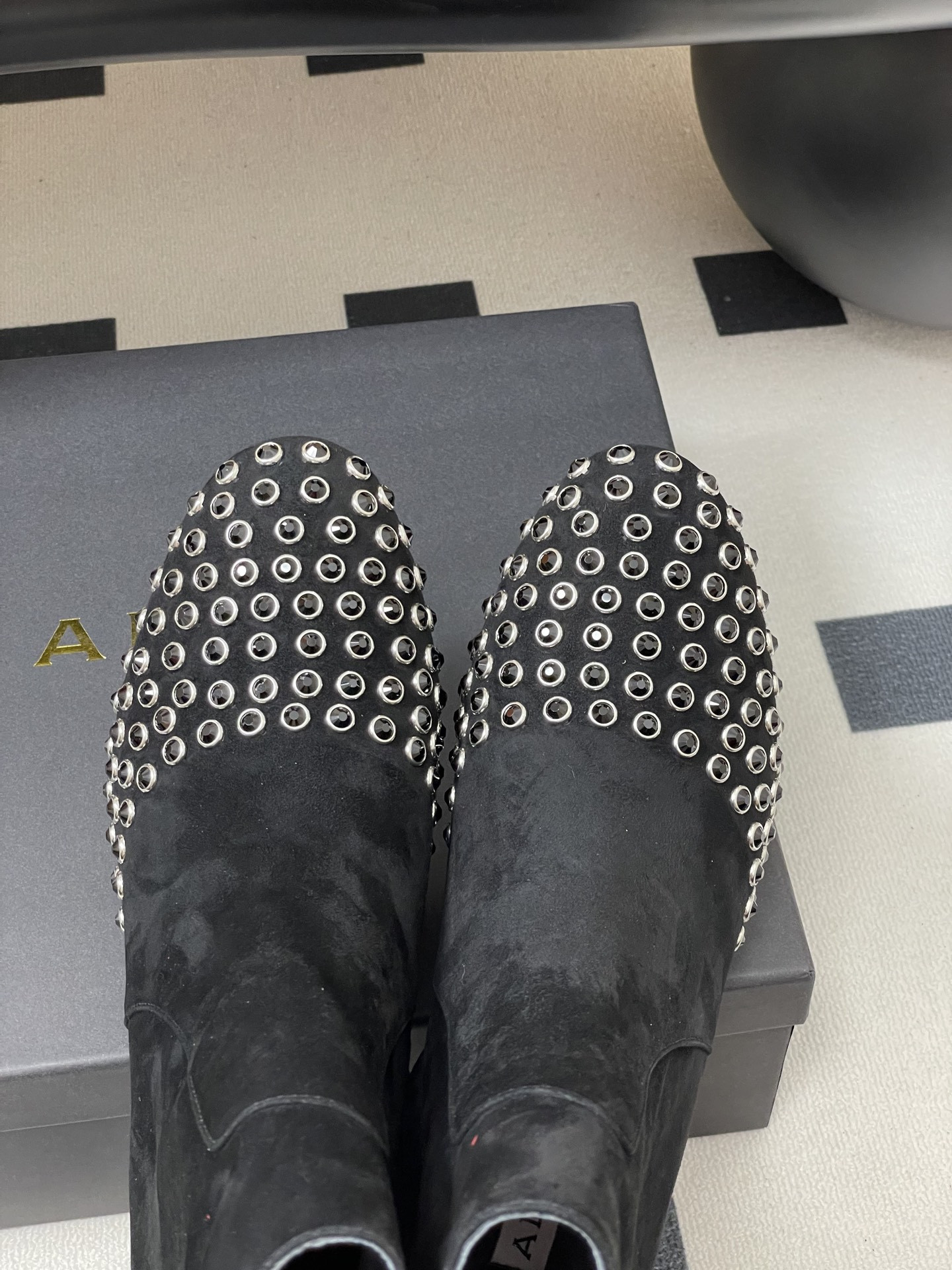 UA Alaia Crystal D1am0nd Boots 5.5cm Heel(Customized Size 7-10 days production time)