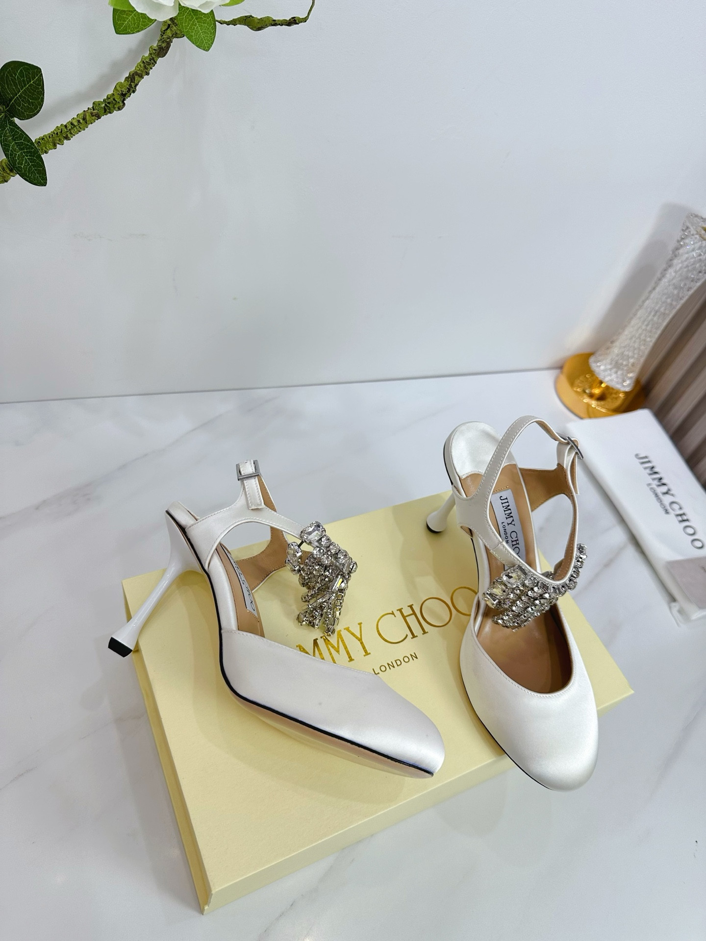 UA J1m*y Ch00 Verity Glitter Slingbacks 8.5cm