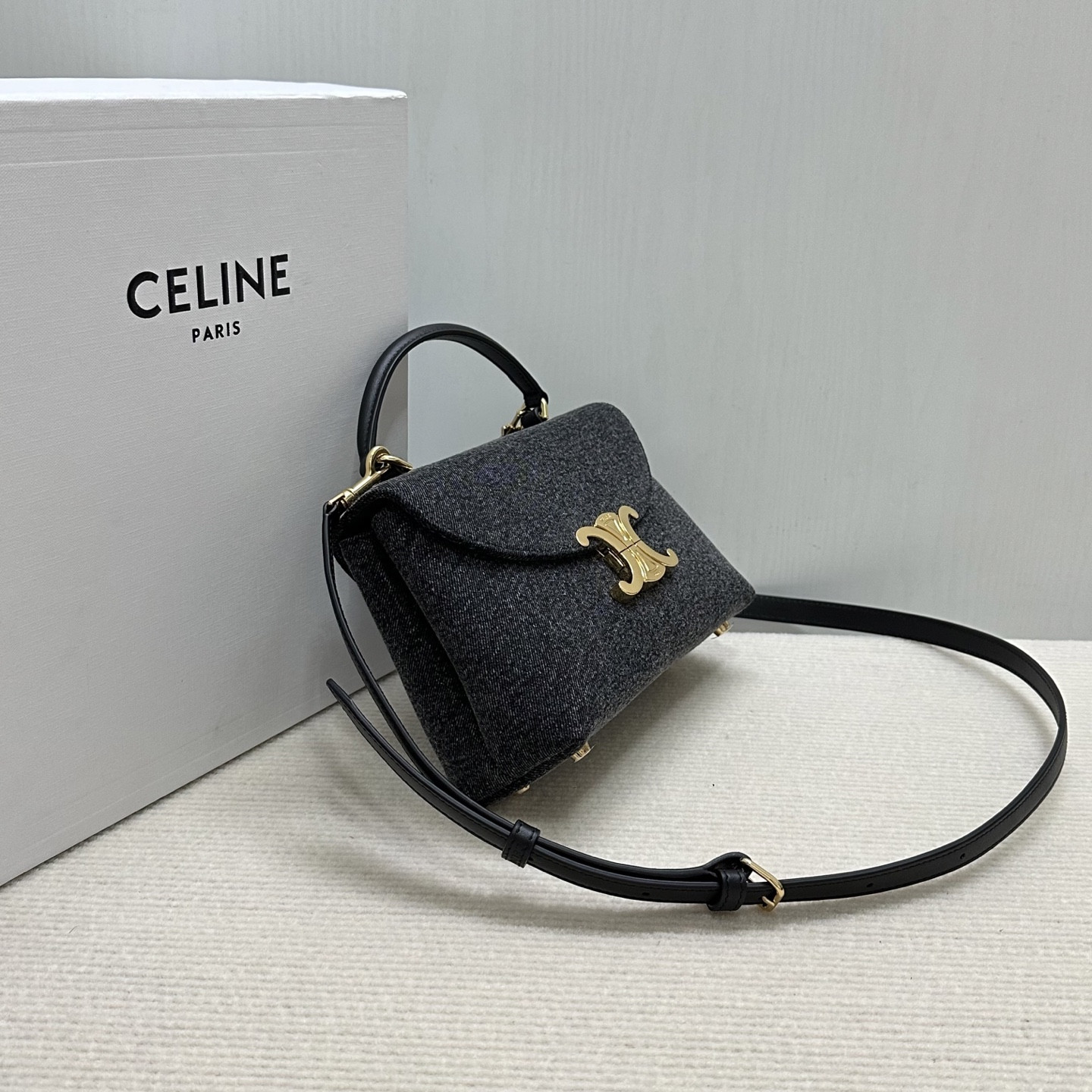 Celine TEEN NINO BAG IN DENIM 20.5x13x8cm