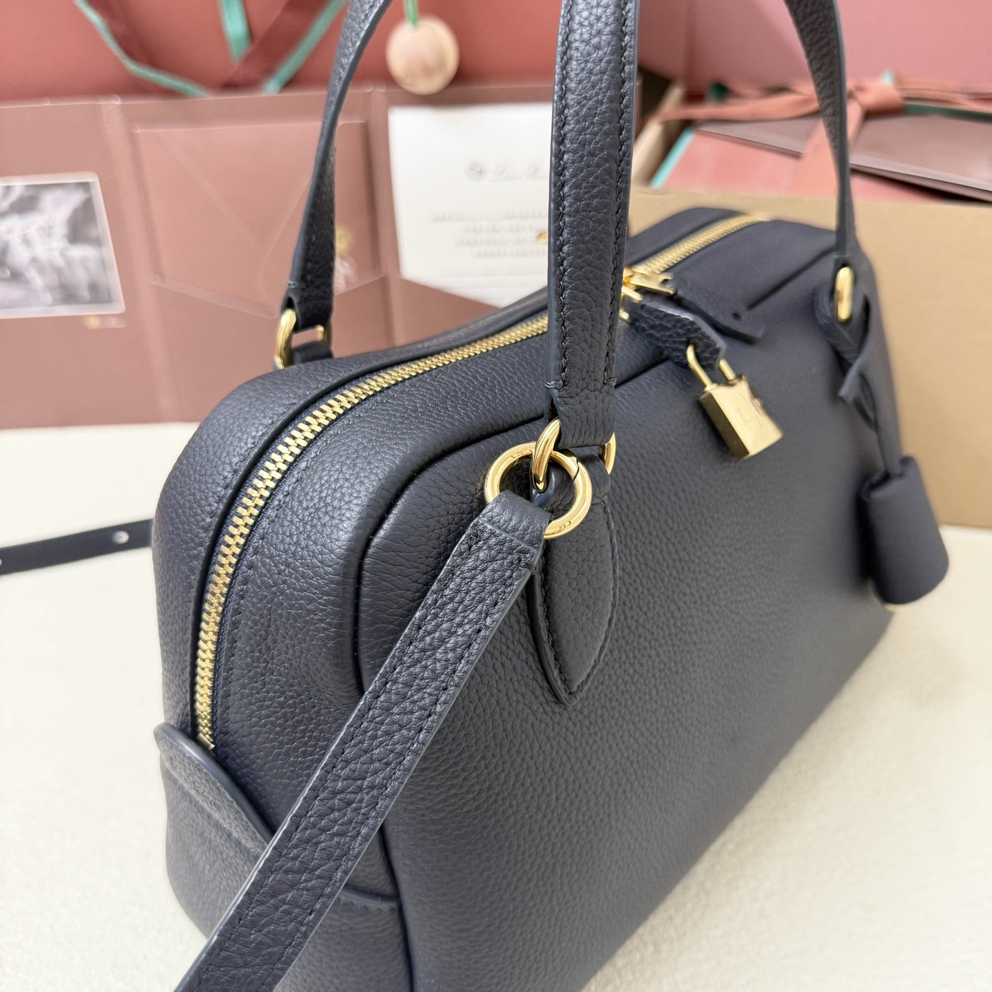 L0r0 P1ana Small Needle Deep Royal Blue Bag 31x15x16cm