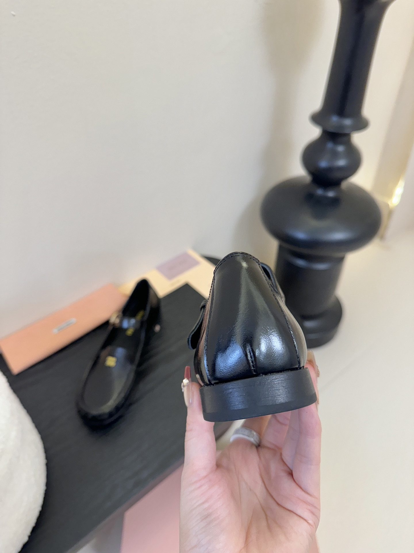 UA Miu Miu Leather Loafers with Strap