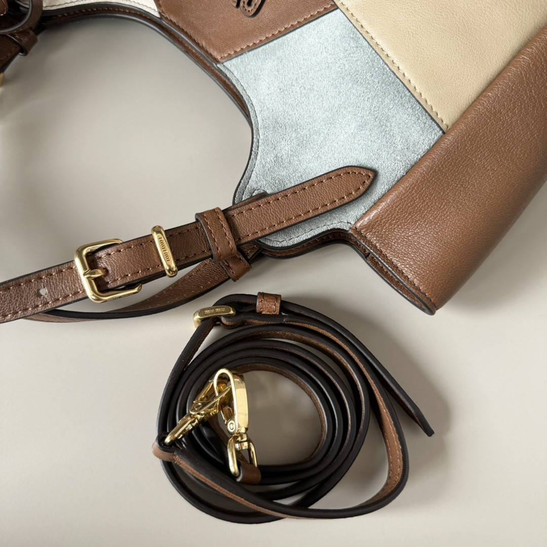 Miu Miu Patchwork Leather Handbag 20x25.5x13cm