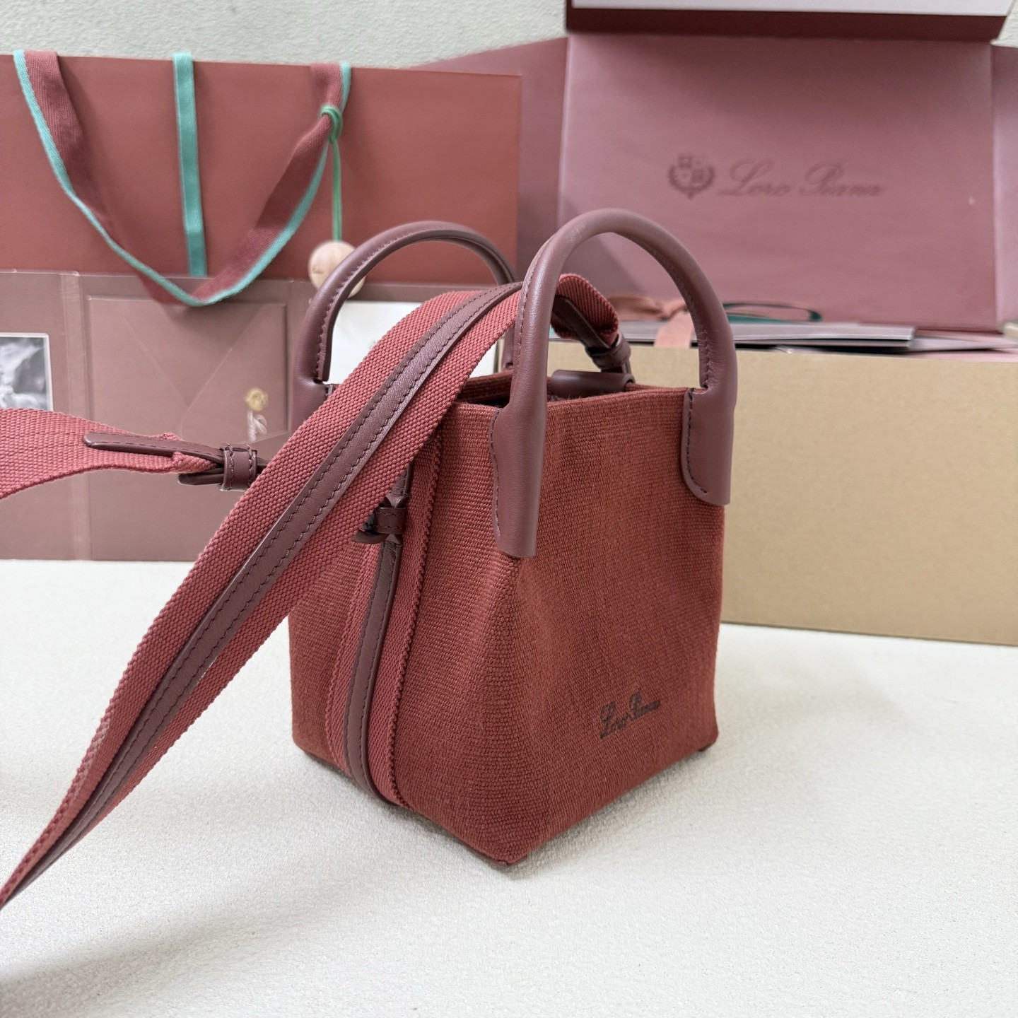 L0r0 P1ana Micro Bale Cotton bag 23x16x14cm