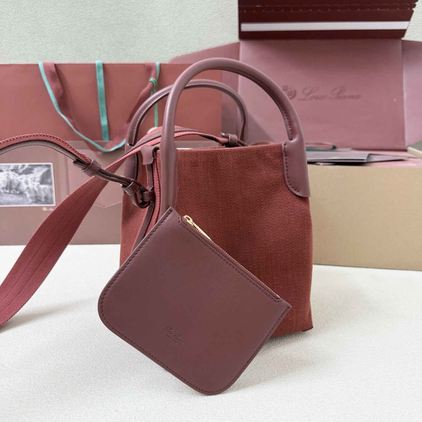 L0r0 P1ana Small Bale Cotton Bag 20x18x17cm