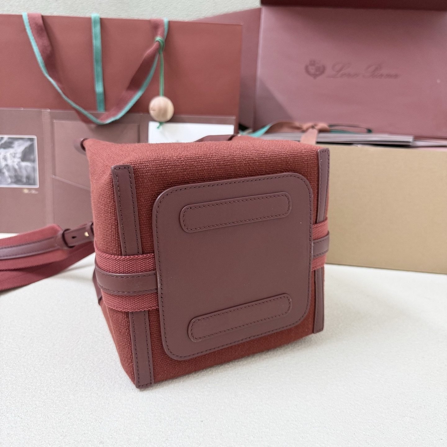 L0r0 P1ana Small Bale Cotton Bag 20x18x17cm