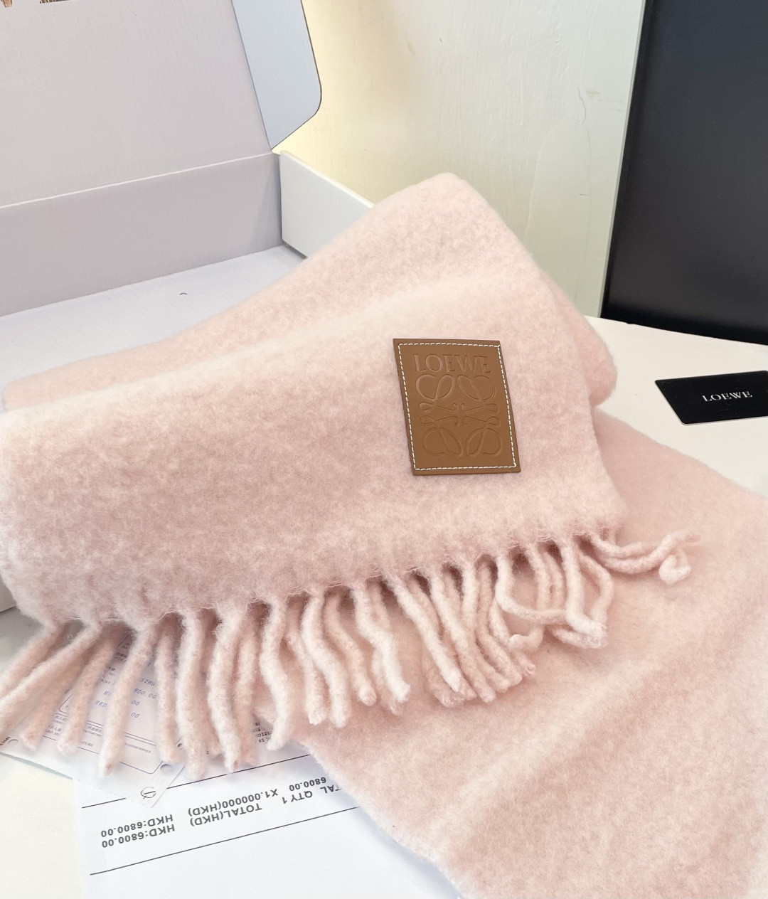 L0ew* Mohair scarf 40x185cm