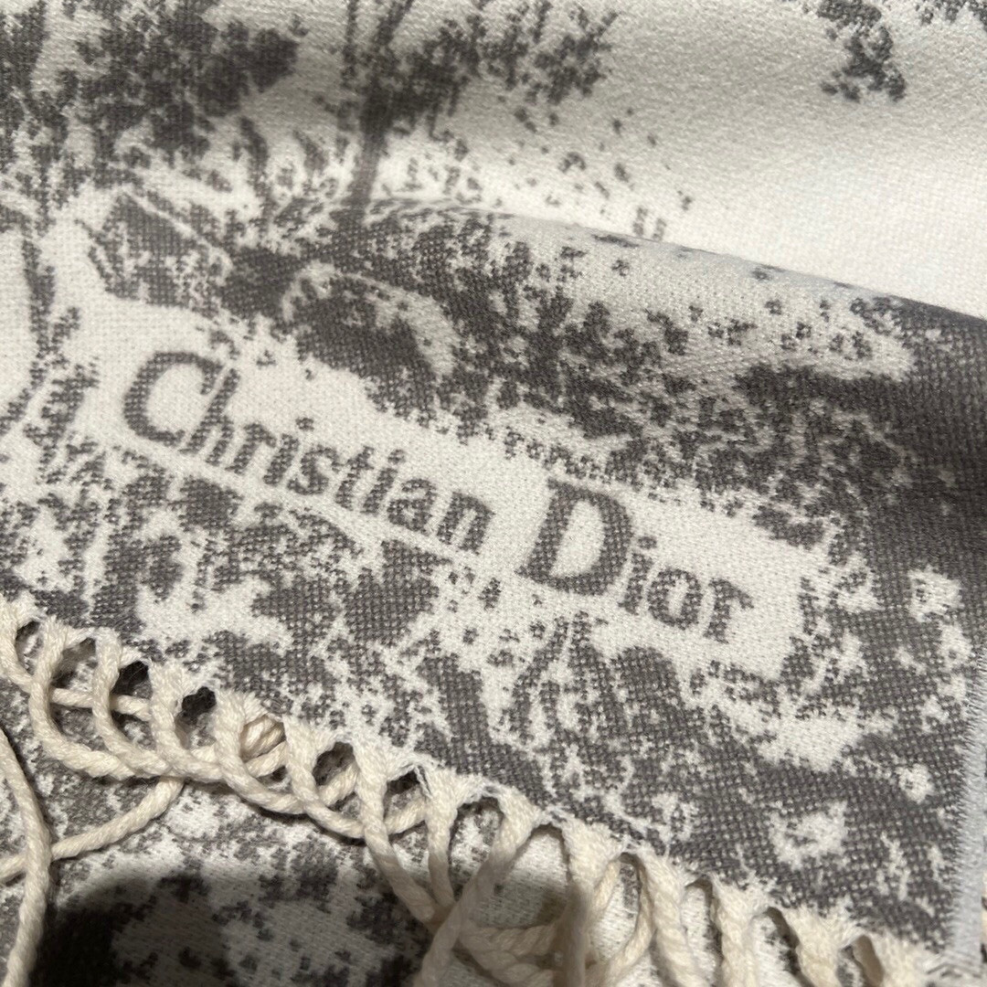 D10r printed scarf 200x45cm 59% cashmere 41% wool