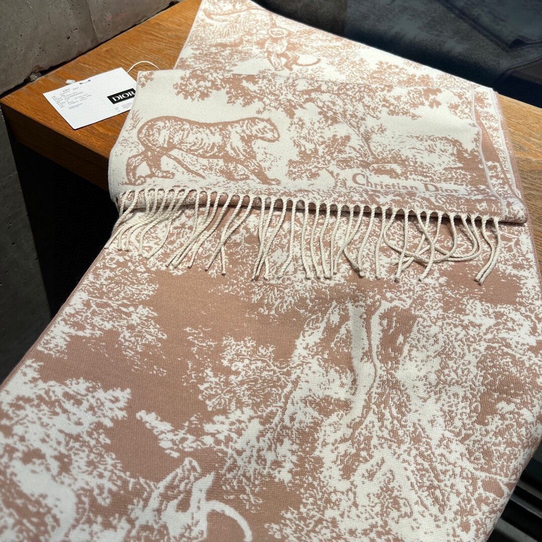 D10r printed scarf 200x45cm 59% cashmere 41% wool