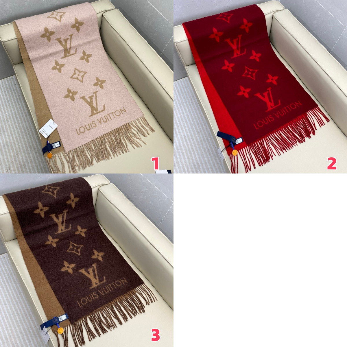 Louis Vuitton Reykjavik scarf 45x190cm 100% cashmere