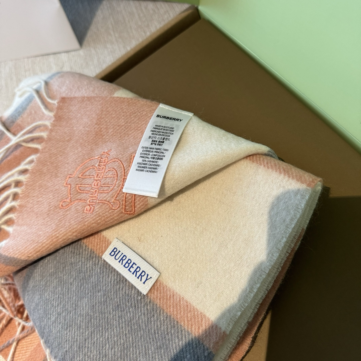 Bv*b*rry scarf 30x168cm 100% cashmere