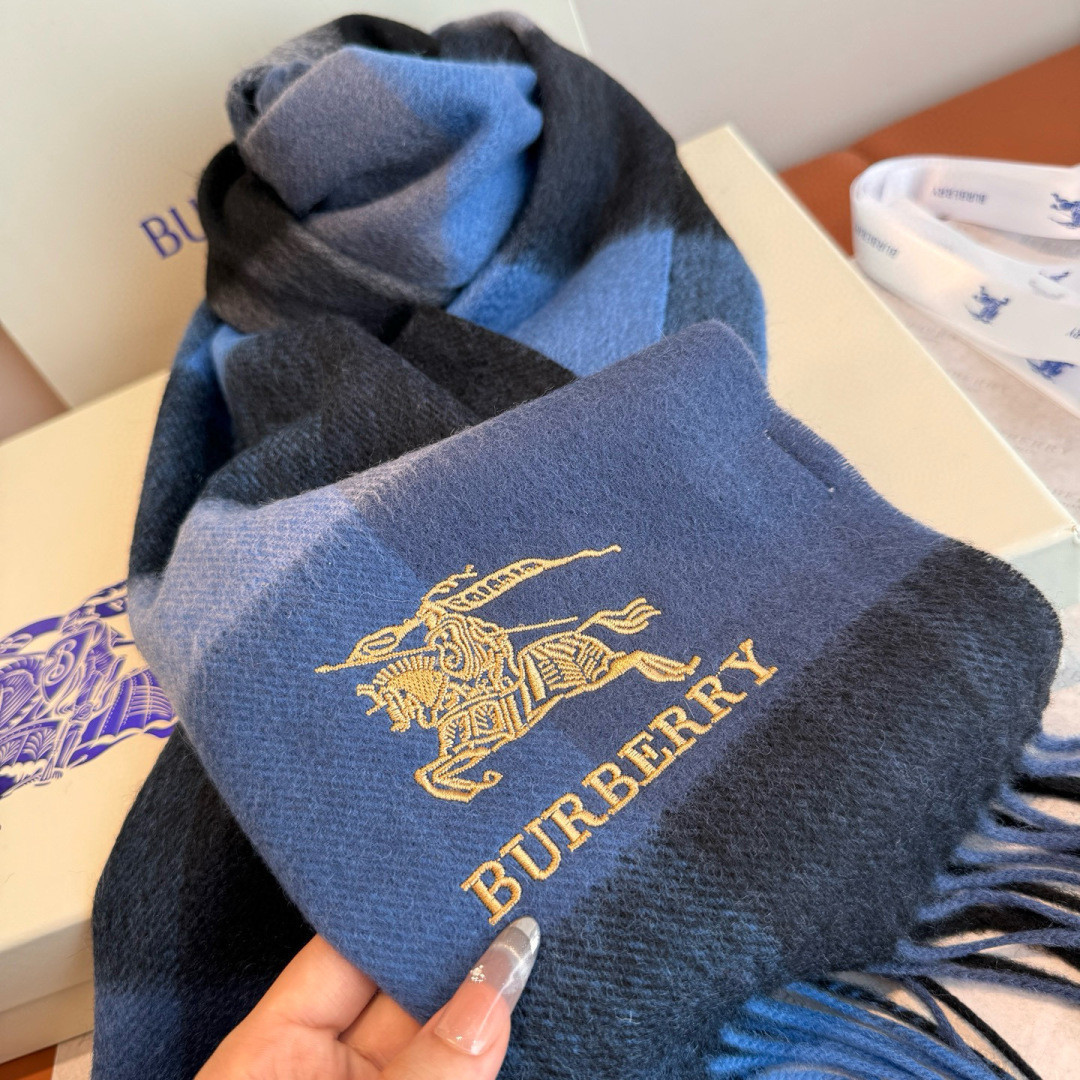 Bv*b*rry scarf 32x180cm 100% cashmere