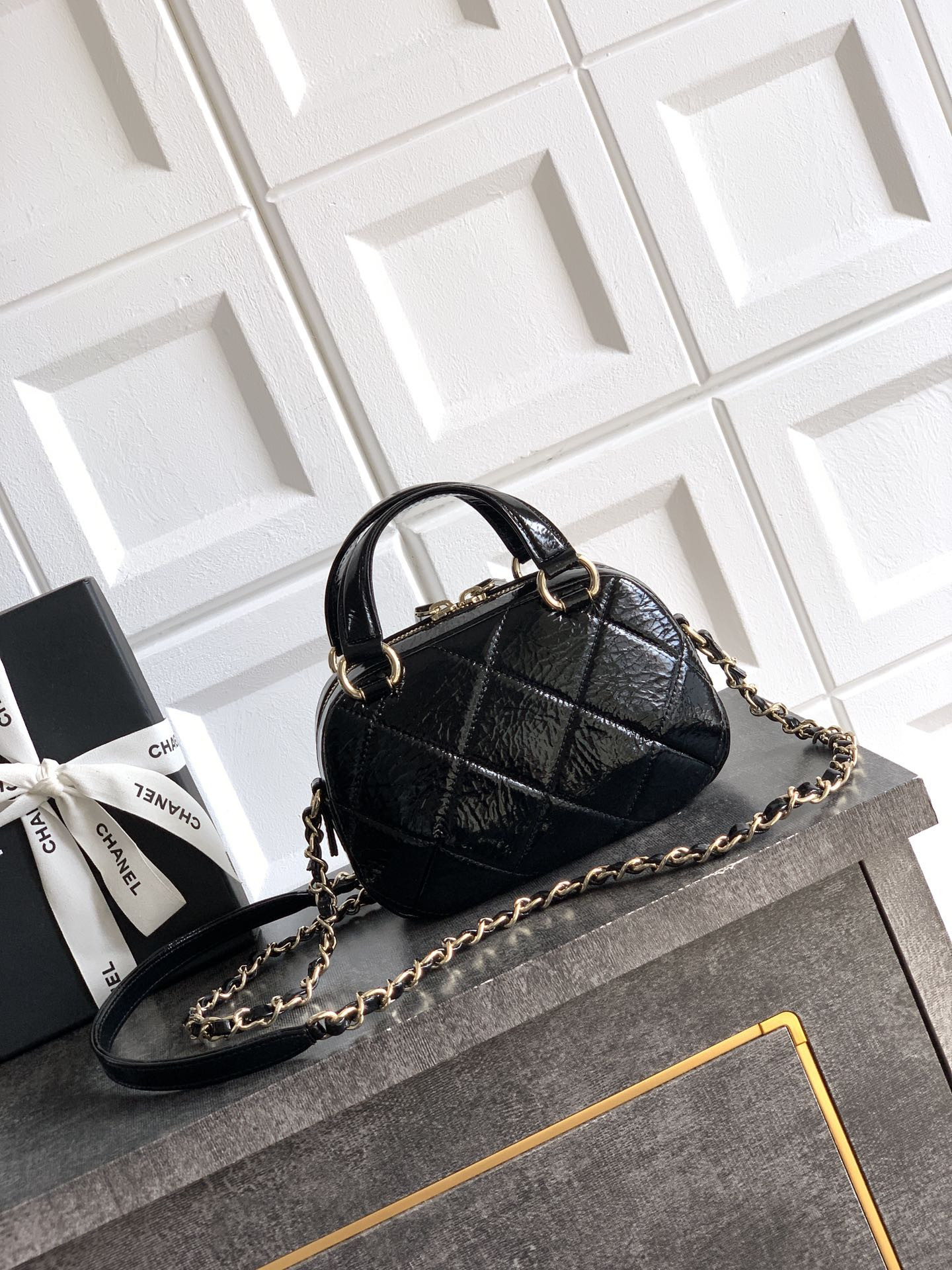 Ch**el Mini Bowling Bag 13x18x8cm