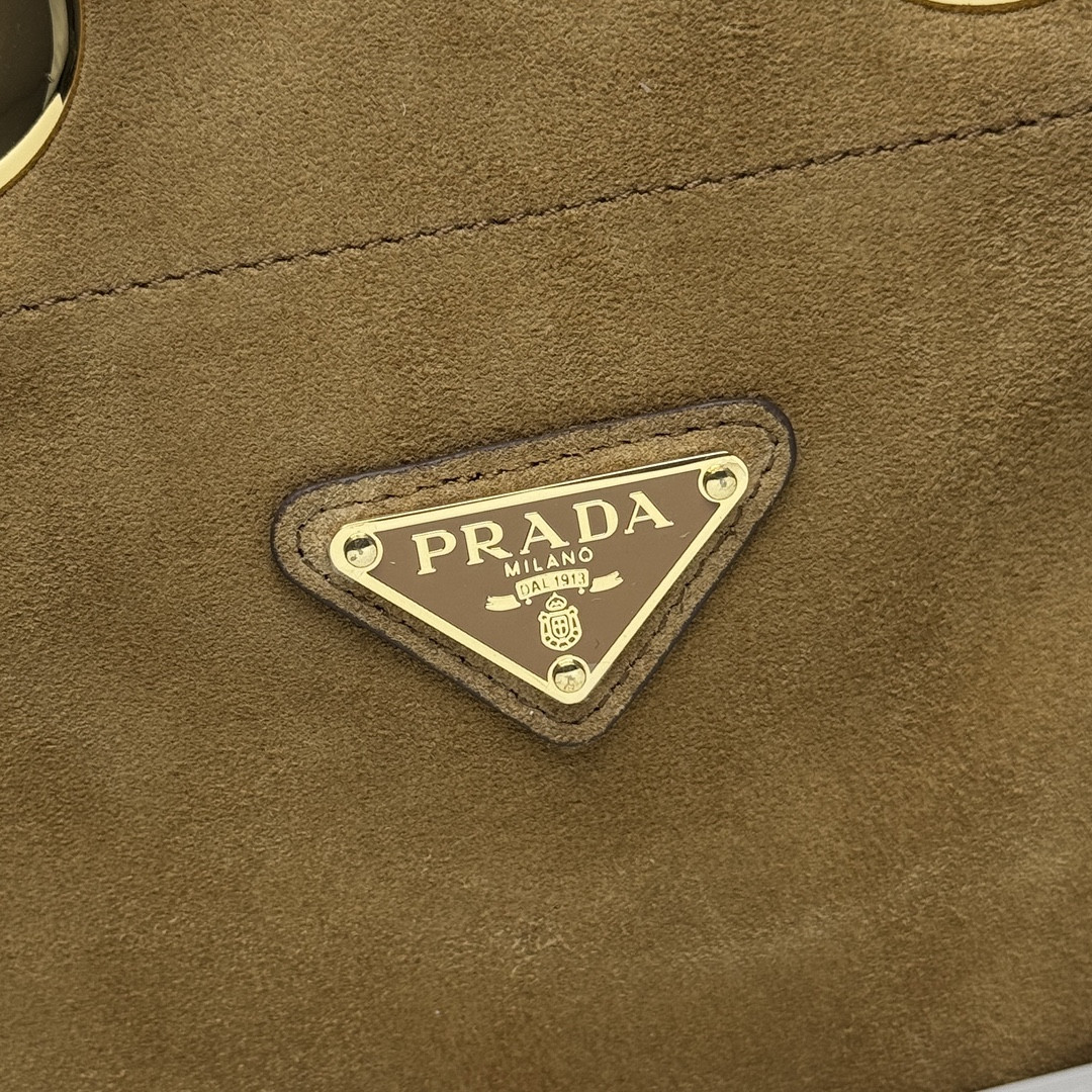 Pra*a Mariner Small Suede Bucket Bag 28x23.5x16.5cm