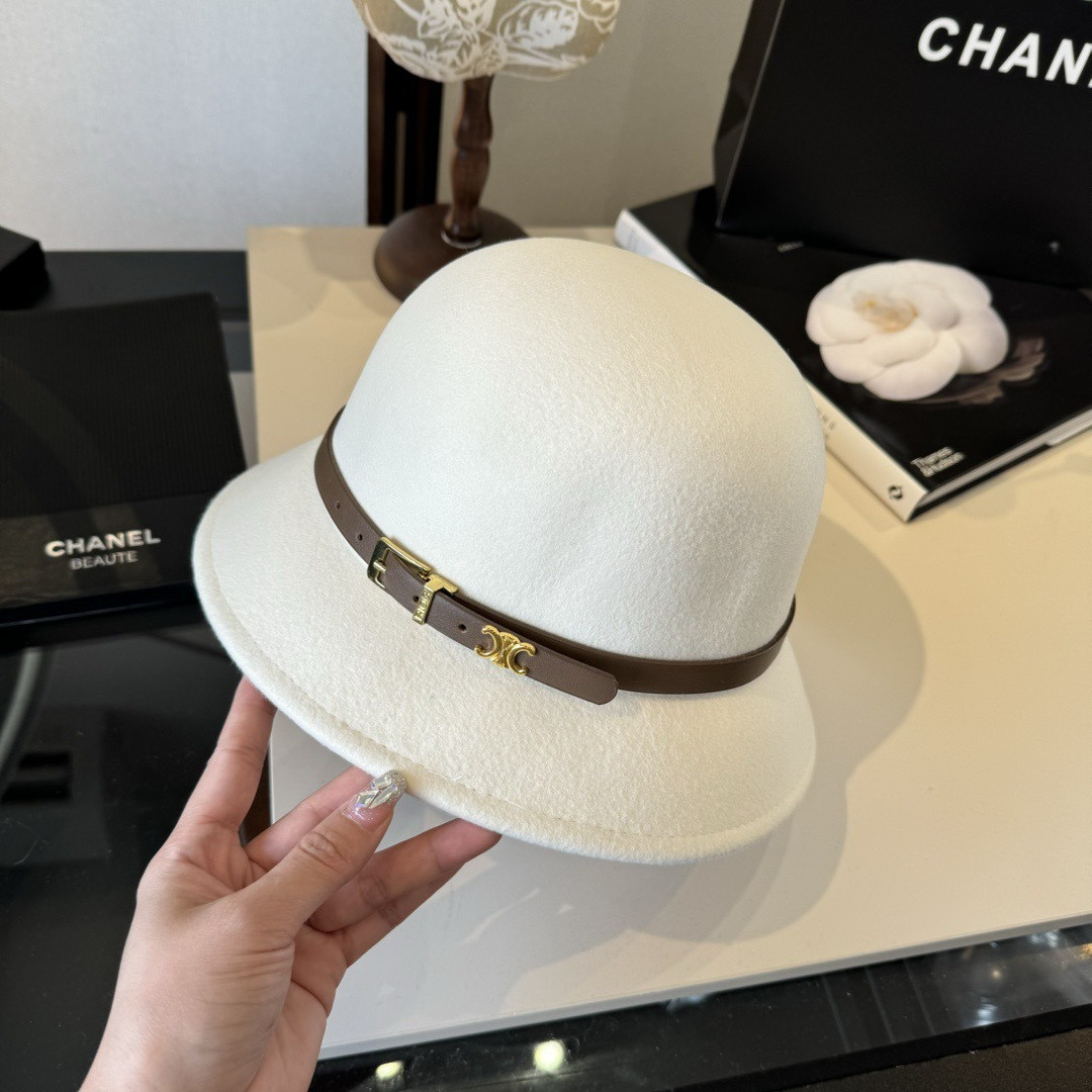 Ce1i*e bucket hat 100% wool 57cm head circumference