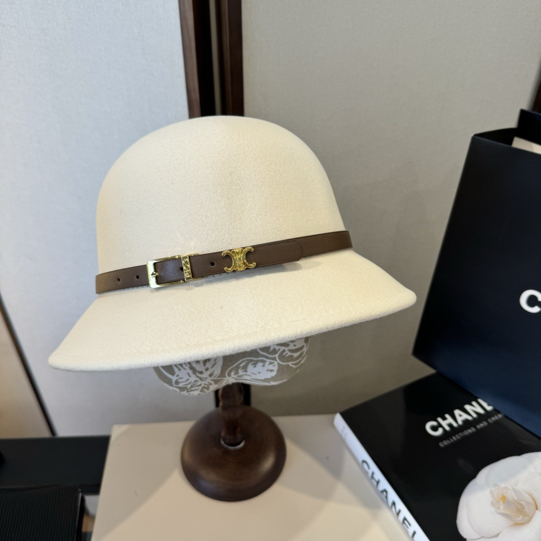 Ce1i*e bucket hat 100% wool 57cm head circumference