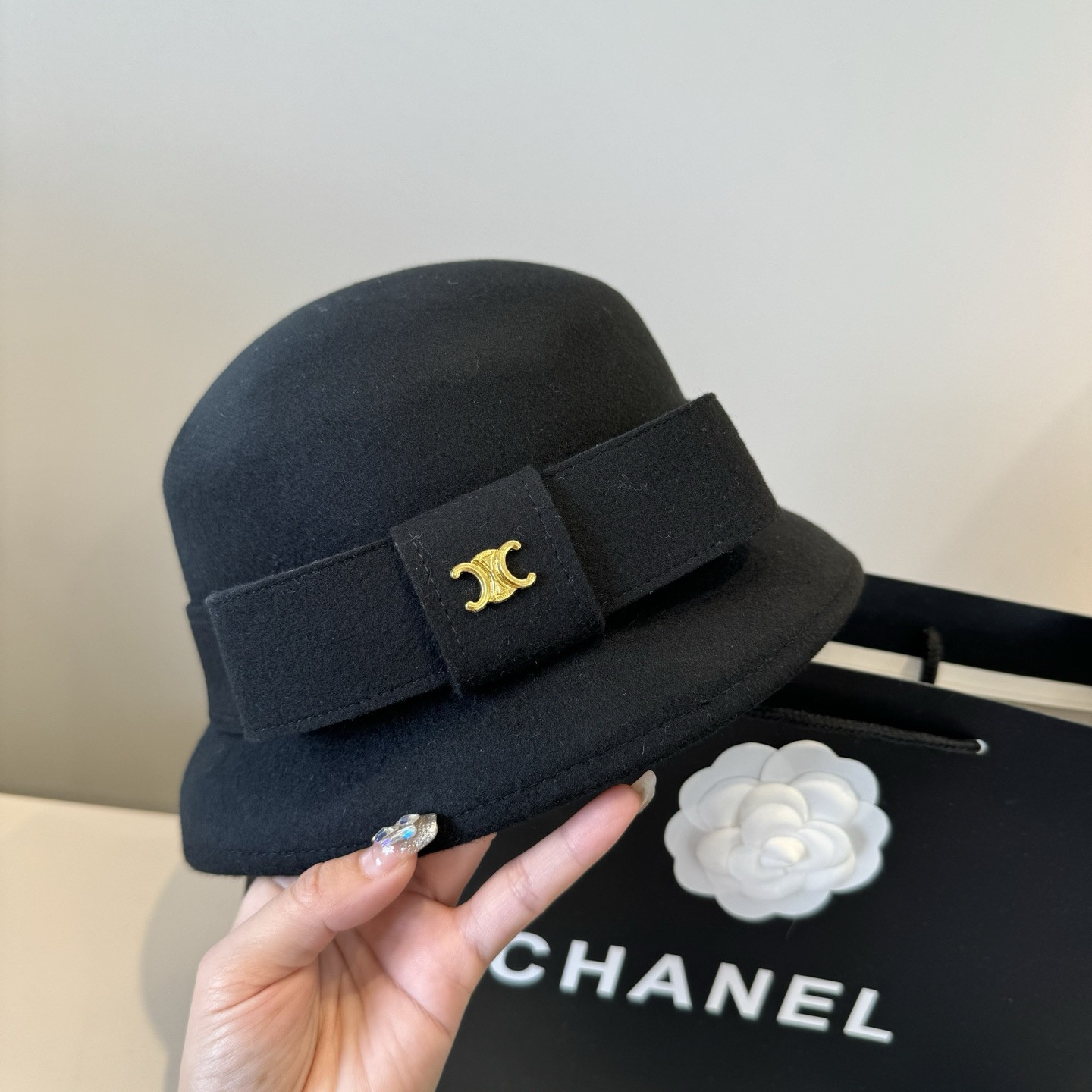 Ce1i*e wool bucket hat 57cm head circumference
