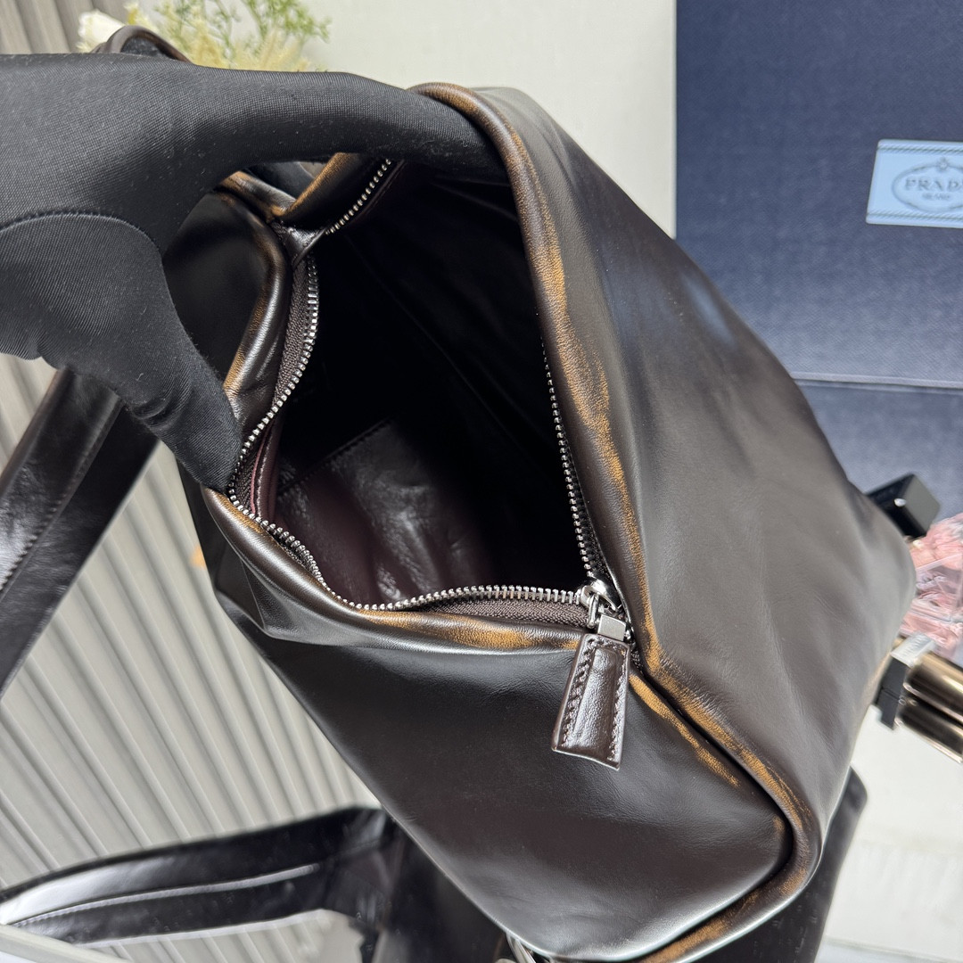 Pra*a Nappa Leather Backpack 32x18.5x11cm