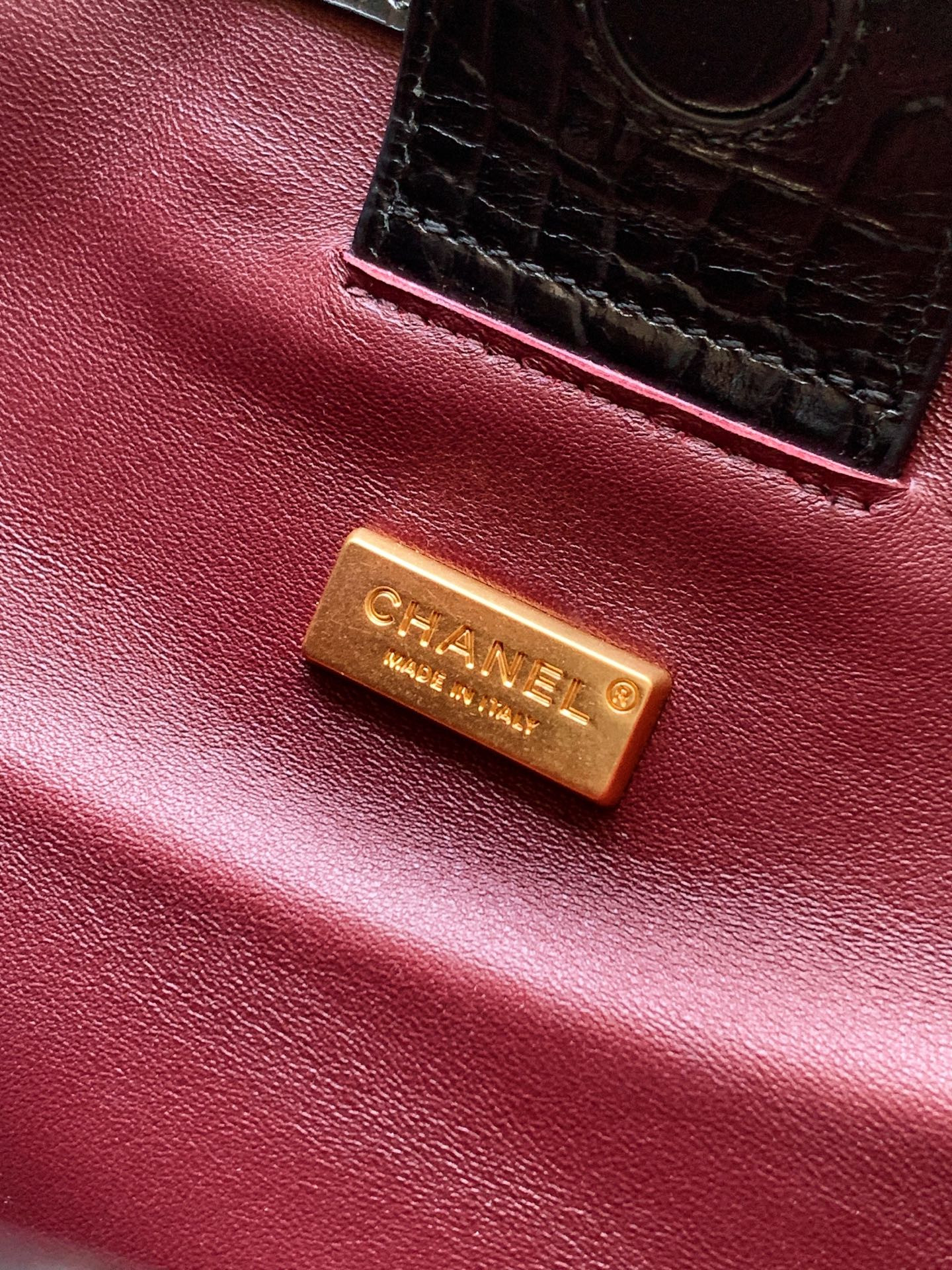 Ch**el Tote Crocodile-embossed Bag 35x21x12cm