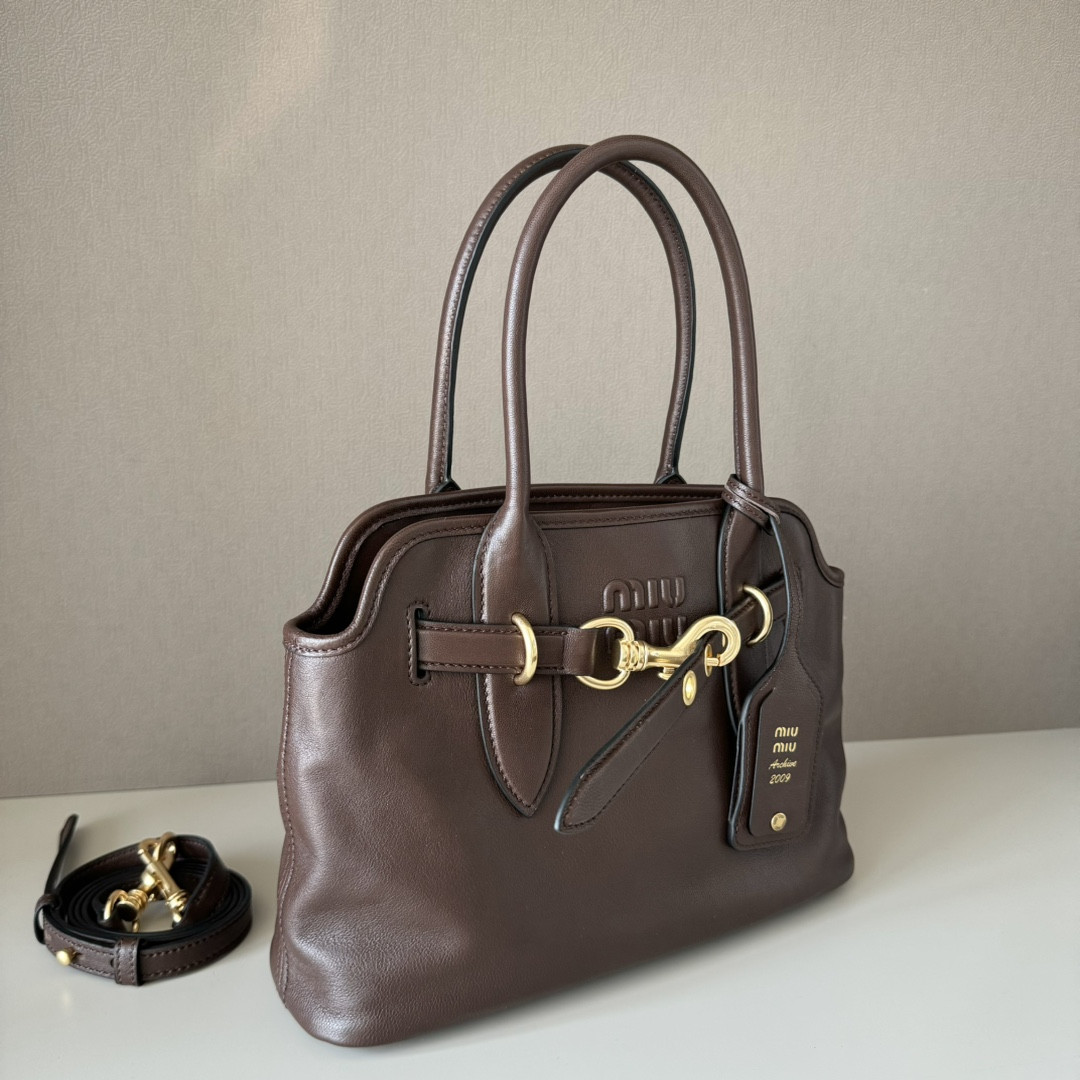 Miu Miu Aventure Nappa Leather Handbag 22x30x10cm