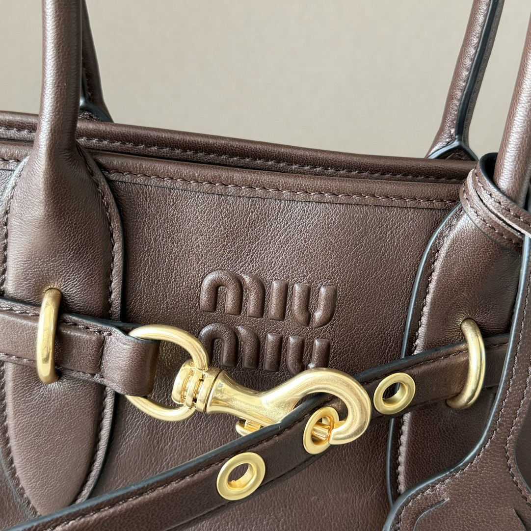 Miu Miu Aventure Nappa Leather Handbag 22x30x10cm