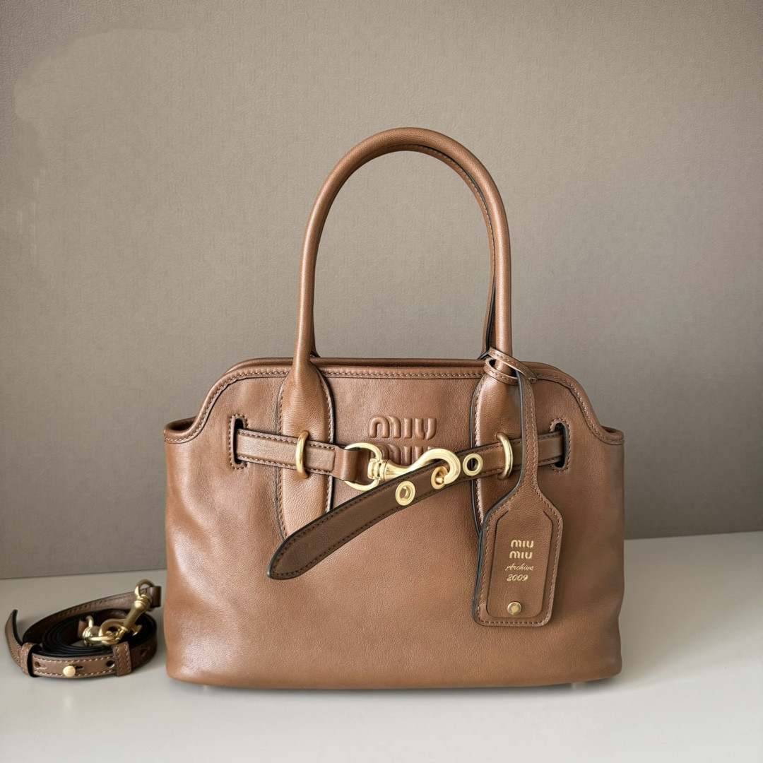 Miu Miu Aventure Nappa Leather Handbag 22x30x10cm
