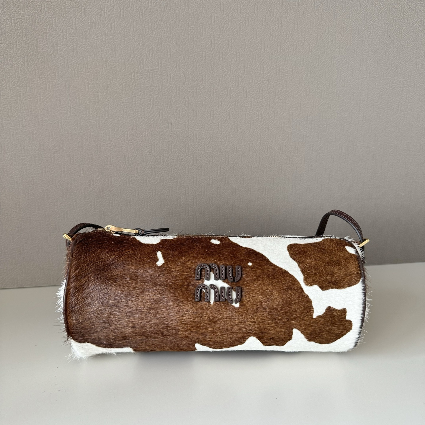 Miu Miu Printed Leather Pouch 9x22x9cm