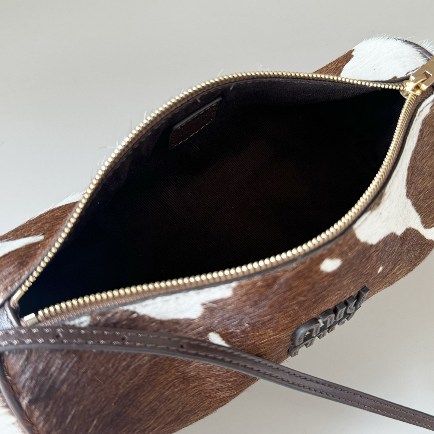 Miu Miu Printed Leather Pouch 9x22x9cm