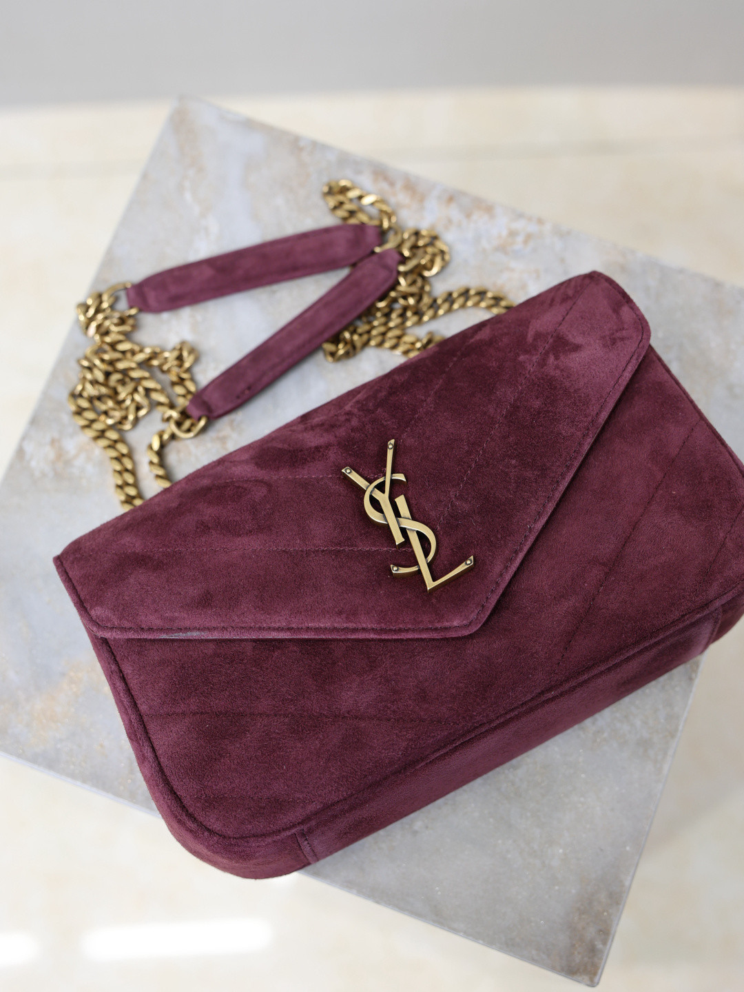 YSL LOULOU small in Suede 24x14x6cm