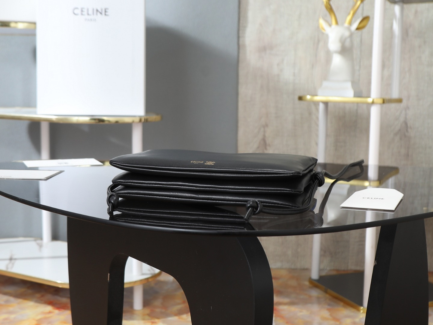 Celine TRIO FLAP IN Smooth Lambskin 22.5x13x3.5cm