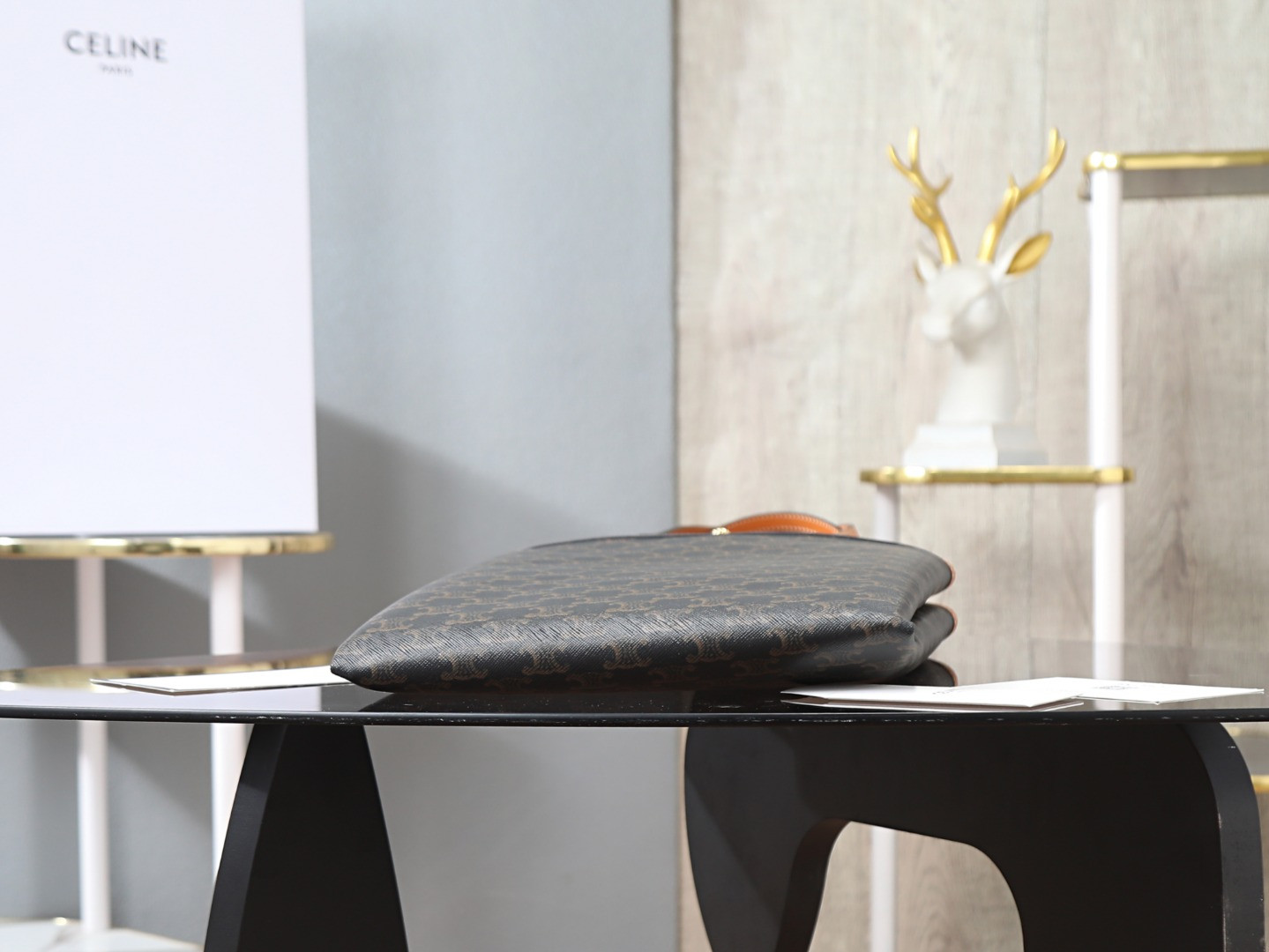 Celine FLAT SHOPPER Medium Logo Print Handbag 28x33x0.5cm