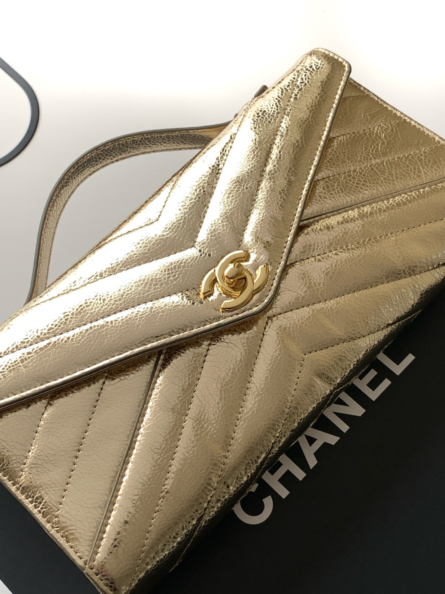 Ch**el holiday collection clutch 10x26x5cm